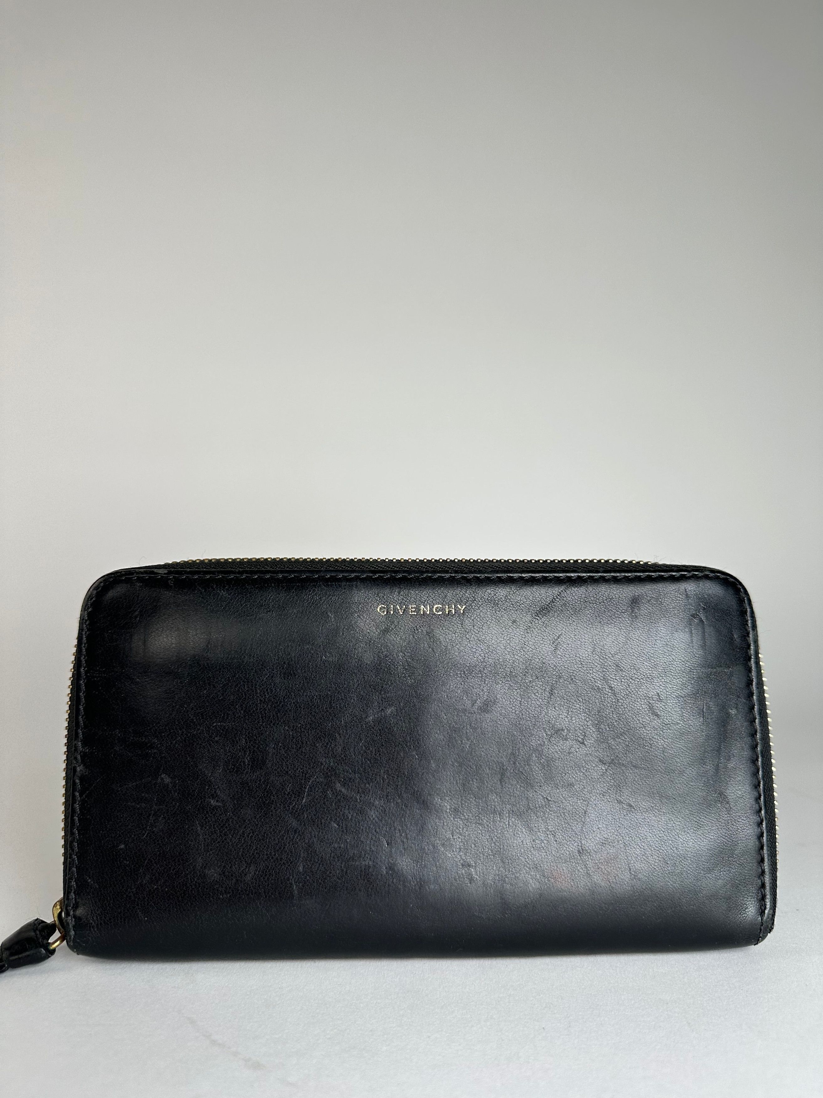 Givenchy Vintage Leather Zippy Wallet Black Size ONE SIZE - 9 Thumbnail