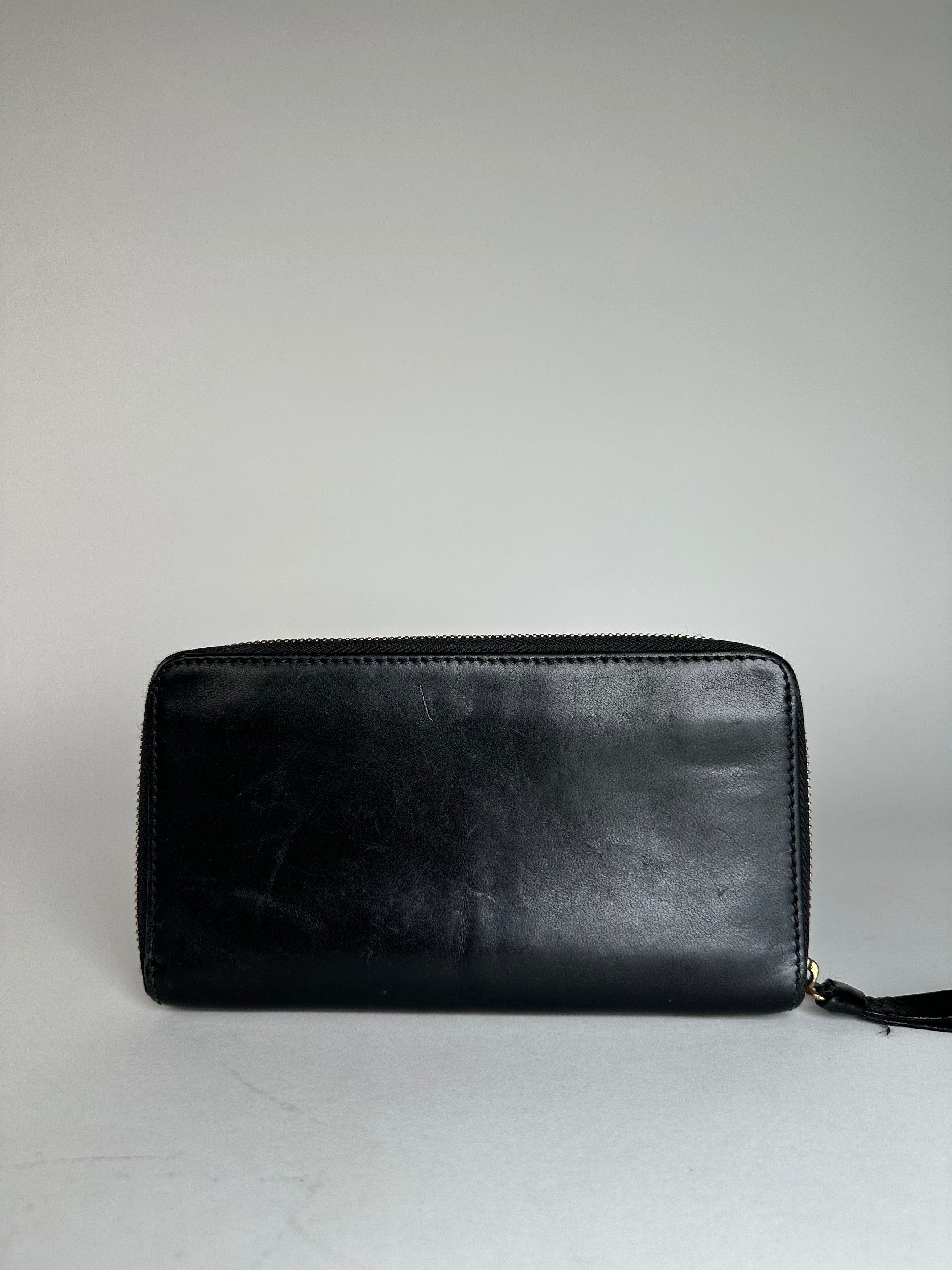 Givenchy Vintage Leather Zippy Wallet Black Size ONE SIZE - 10 Thumbnail