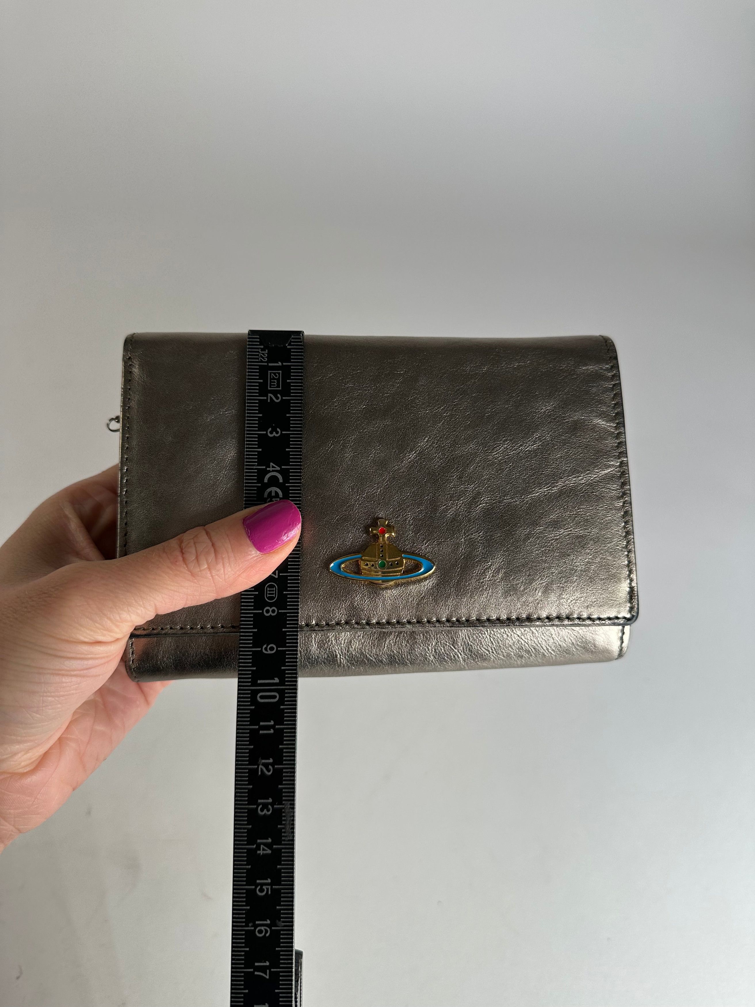 Vivienne Westwood Vintage Leather Wallet Silver Size ONE SIZE - 9 Thumbnail