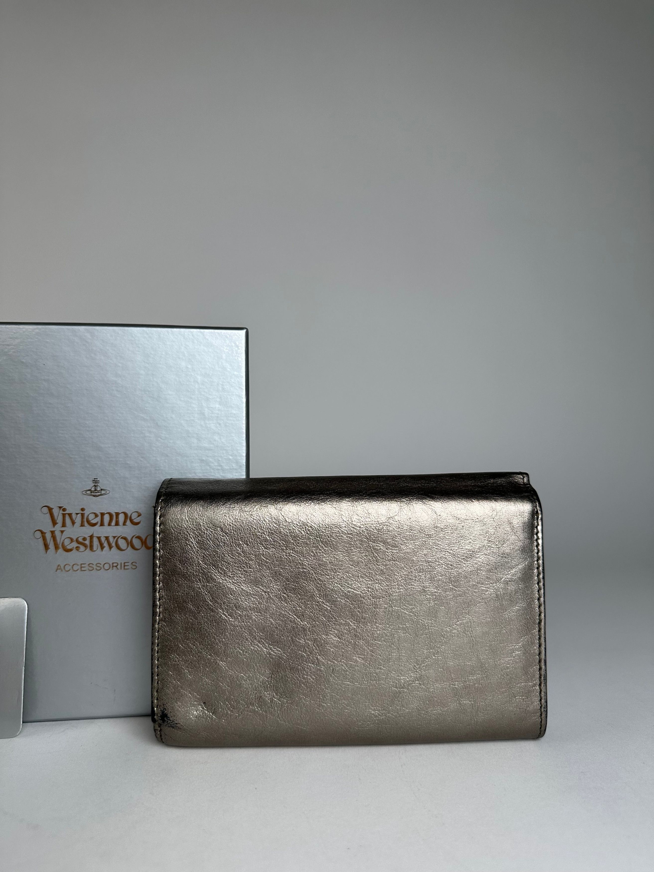Vivienne Westwood Vintage Leather Wallet Silver Size ONE SIZE - 11 Thumbnail