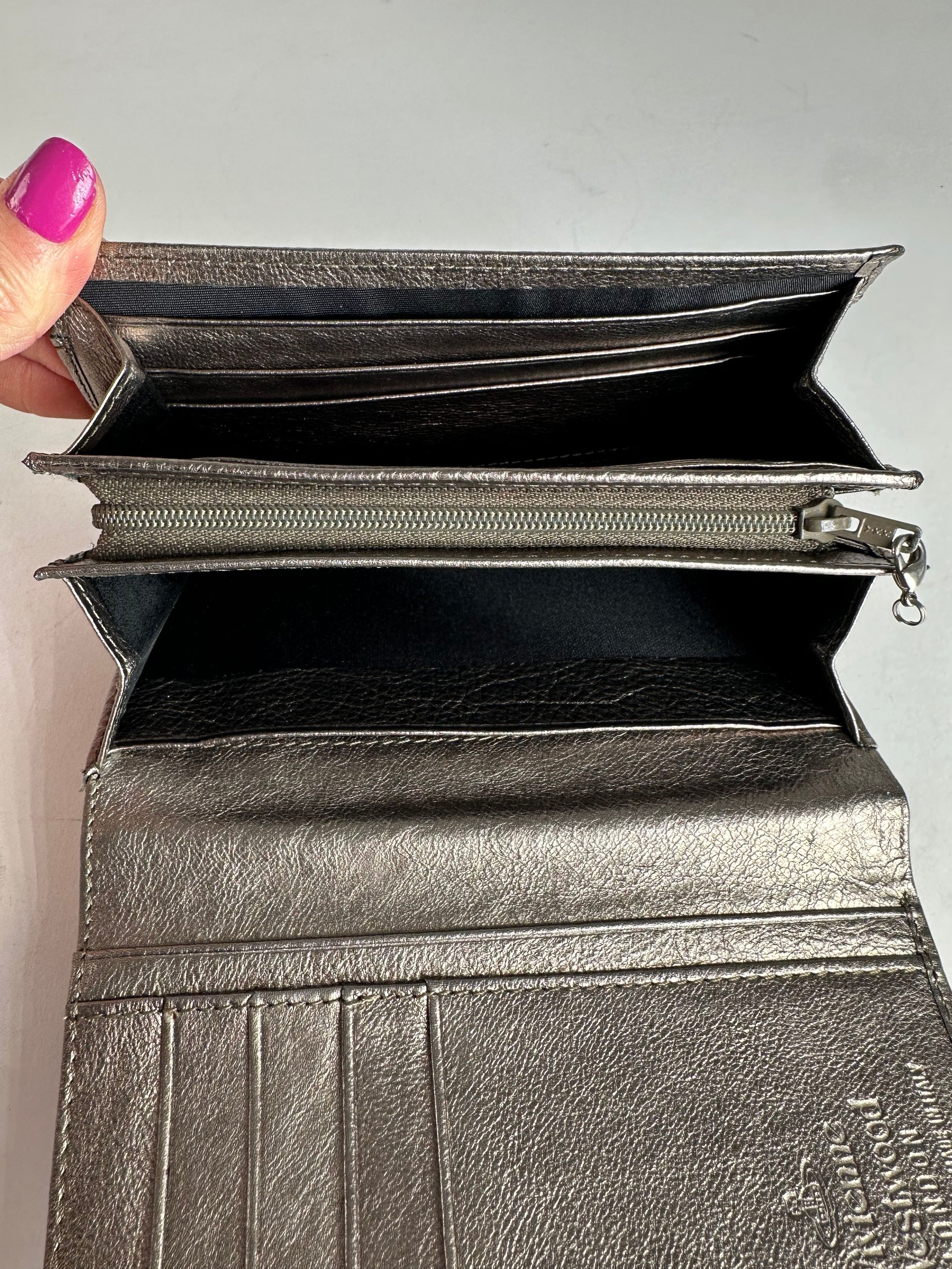 Vivienne Westwood Vintage Leather Wallet Silver Size ONE SIZE - 5 Thumbnail