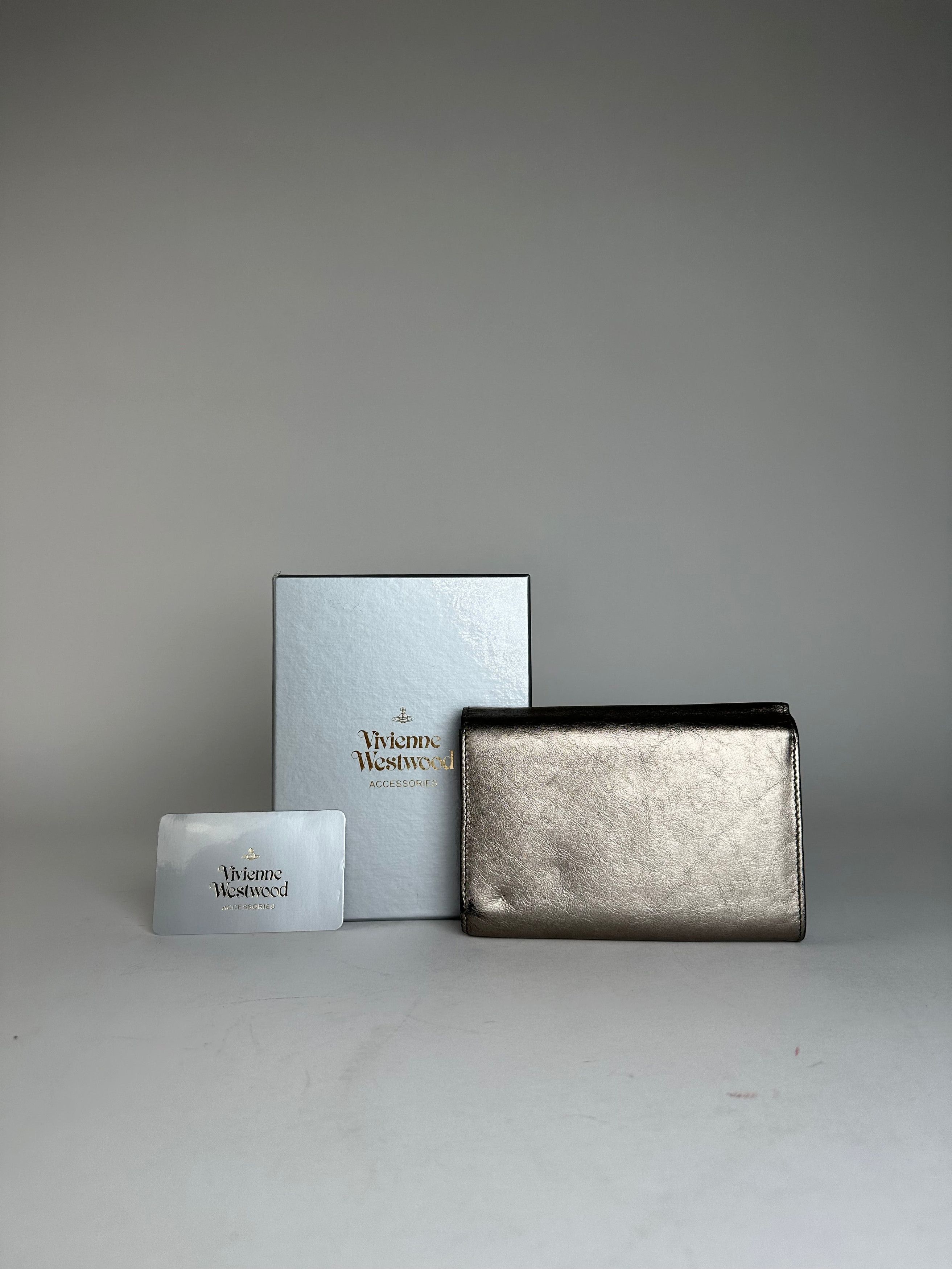 Vivienne Westwood Vintage Leather Wallet Silver Size ONE SIZE - 2 Thumbnail