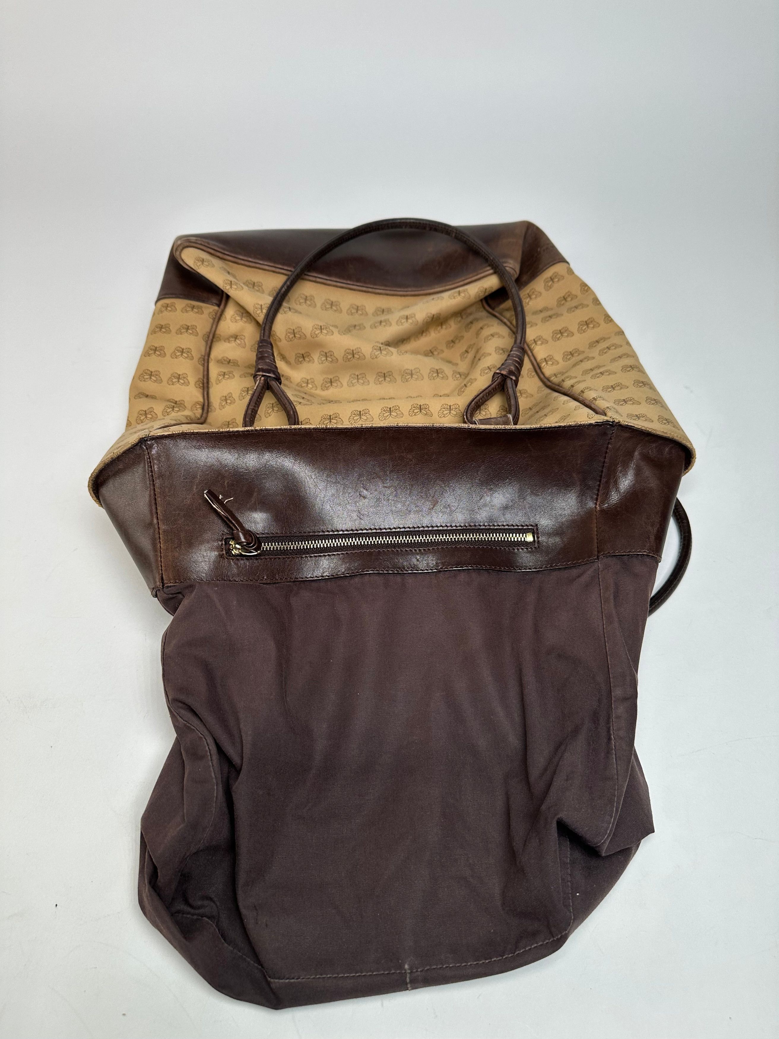 Bottega Veneta Vintage Butterfly Monogram Tote Bag Camel Brown Size ONE SIZE - 4 Thumbnail