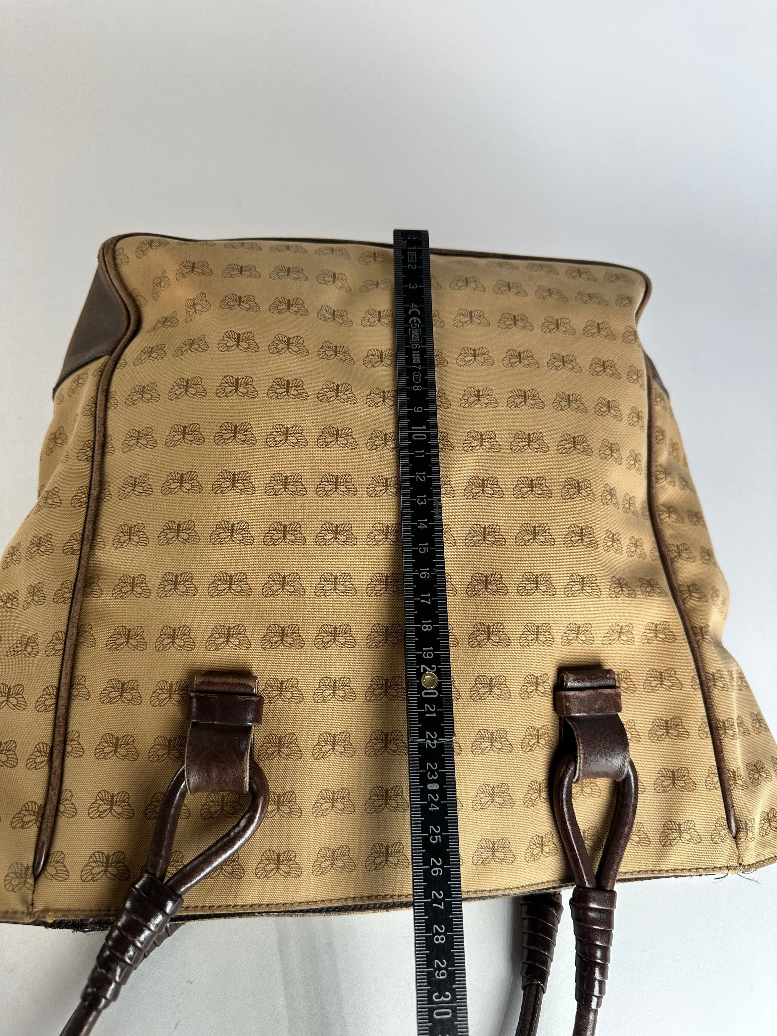 Bottega Veneta Vintage Butterfly Monogram Tote Bag Camel Brown Size ONE SIZE - 13 Thumbnail