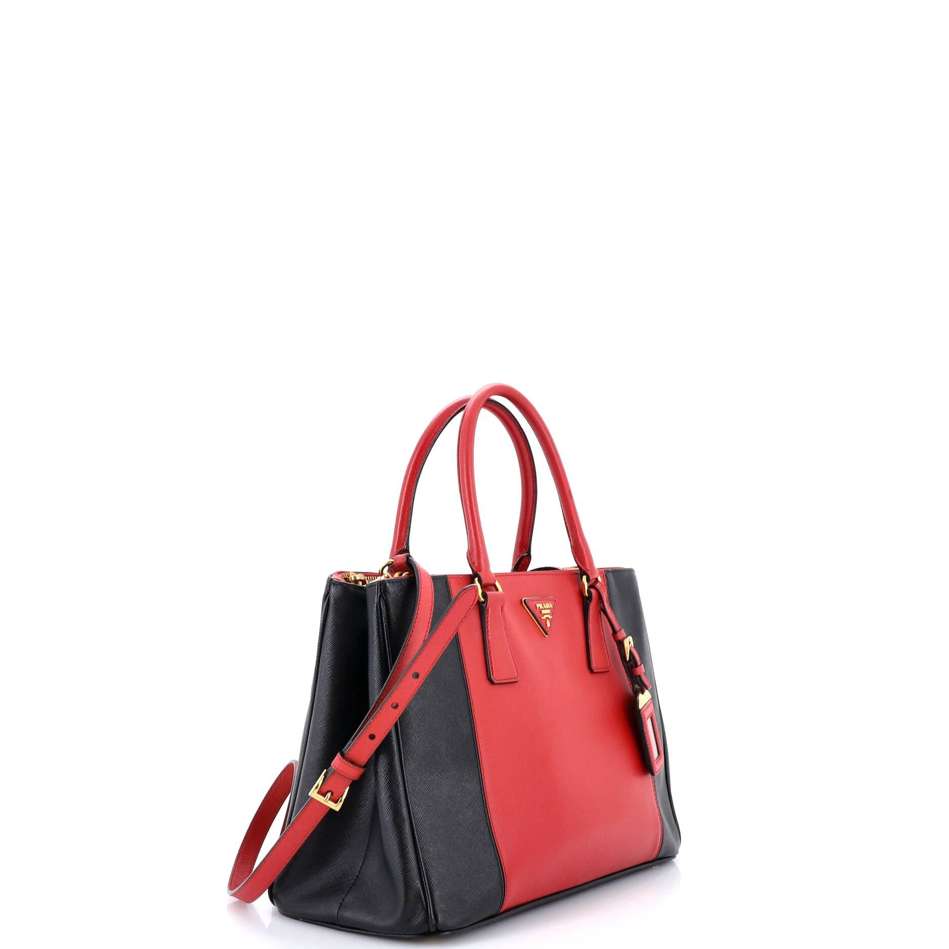 Prada Bicolor Double Zip Lux Tote Size ONE SIZE - 2 Thumbnail