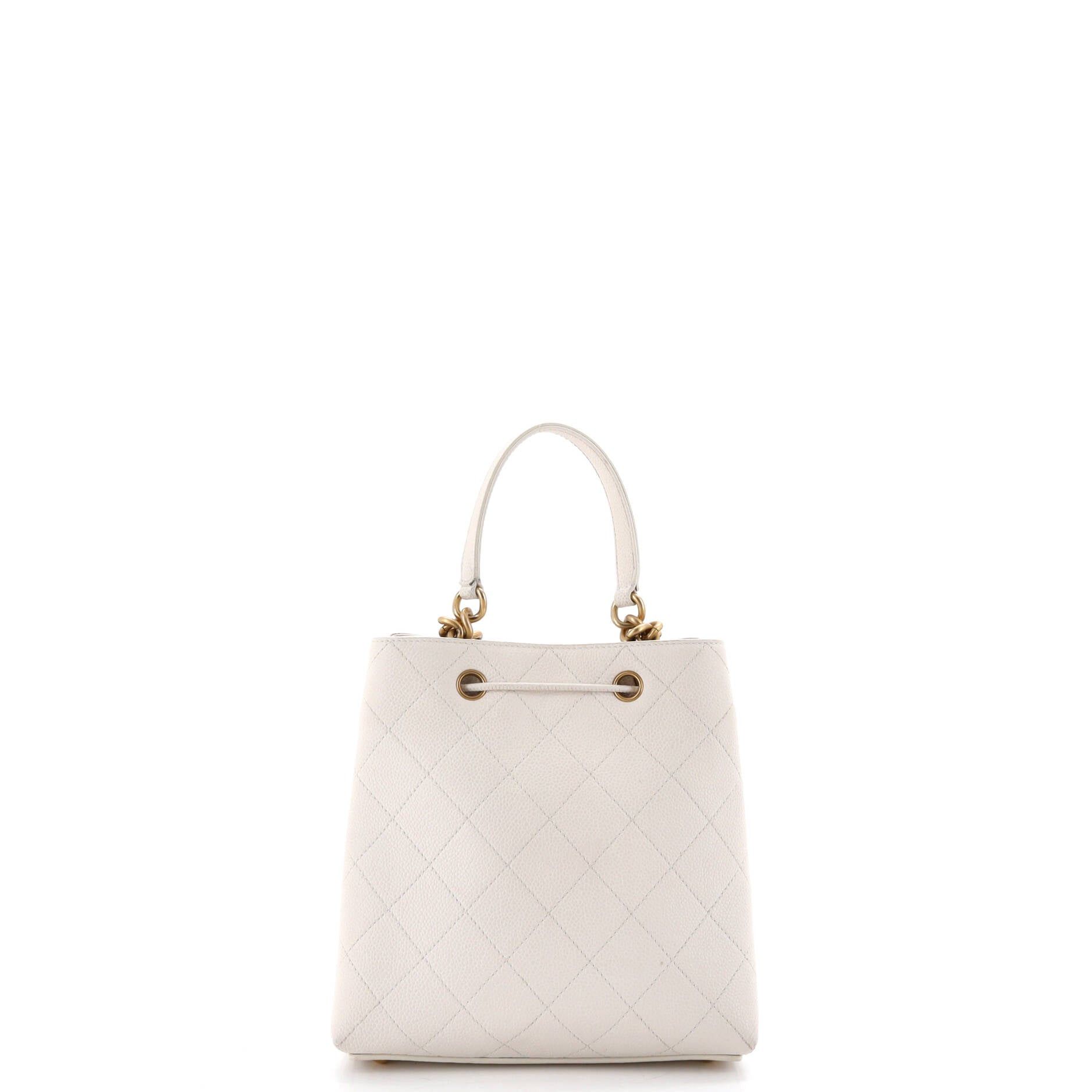 Chanel CC Top Handle Chain Drawstring Bucket Bag Size ONE SIZE - 4 Thumbnail