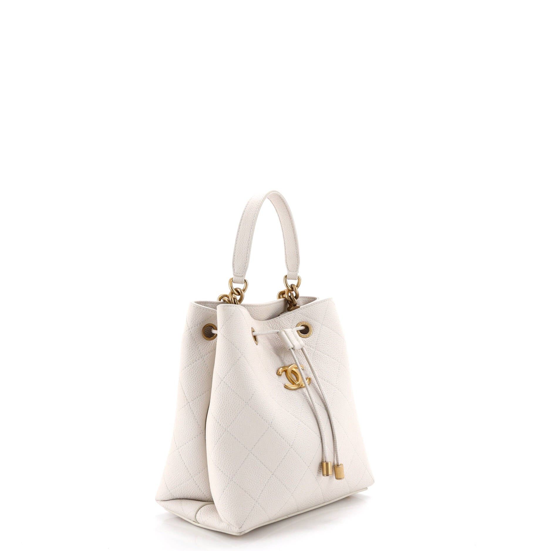 Chanel CC Top Handle Chain Drawstring Bucket Bag Size ONE SIZE - 3 Thumbnail