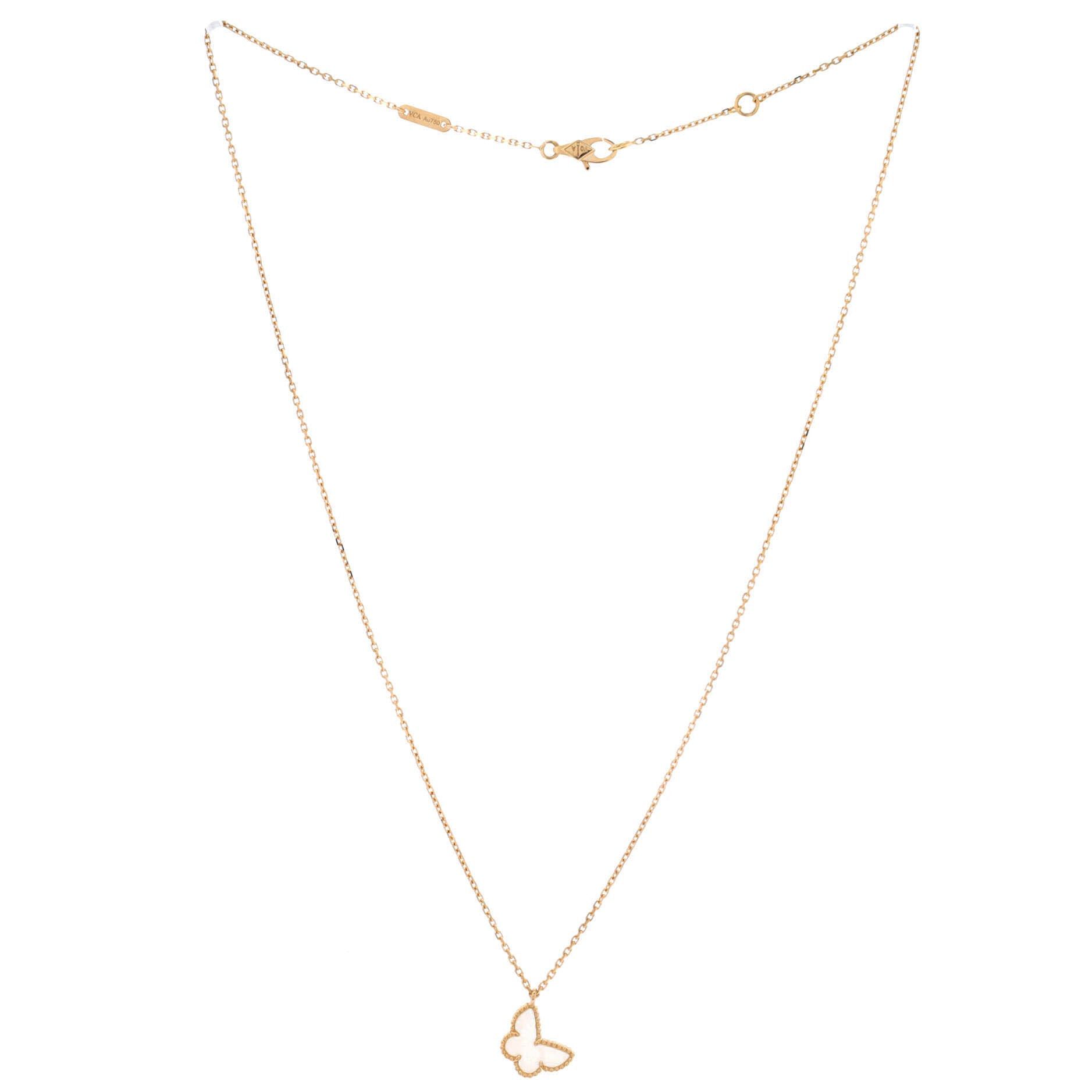 Van Cleef & Arpels Sweet Alhambra Butterfly Pendant Necklace Size ONE SIZE - 3 Thumbnail