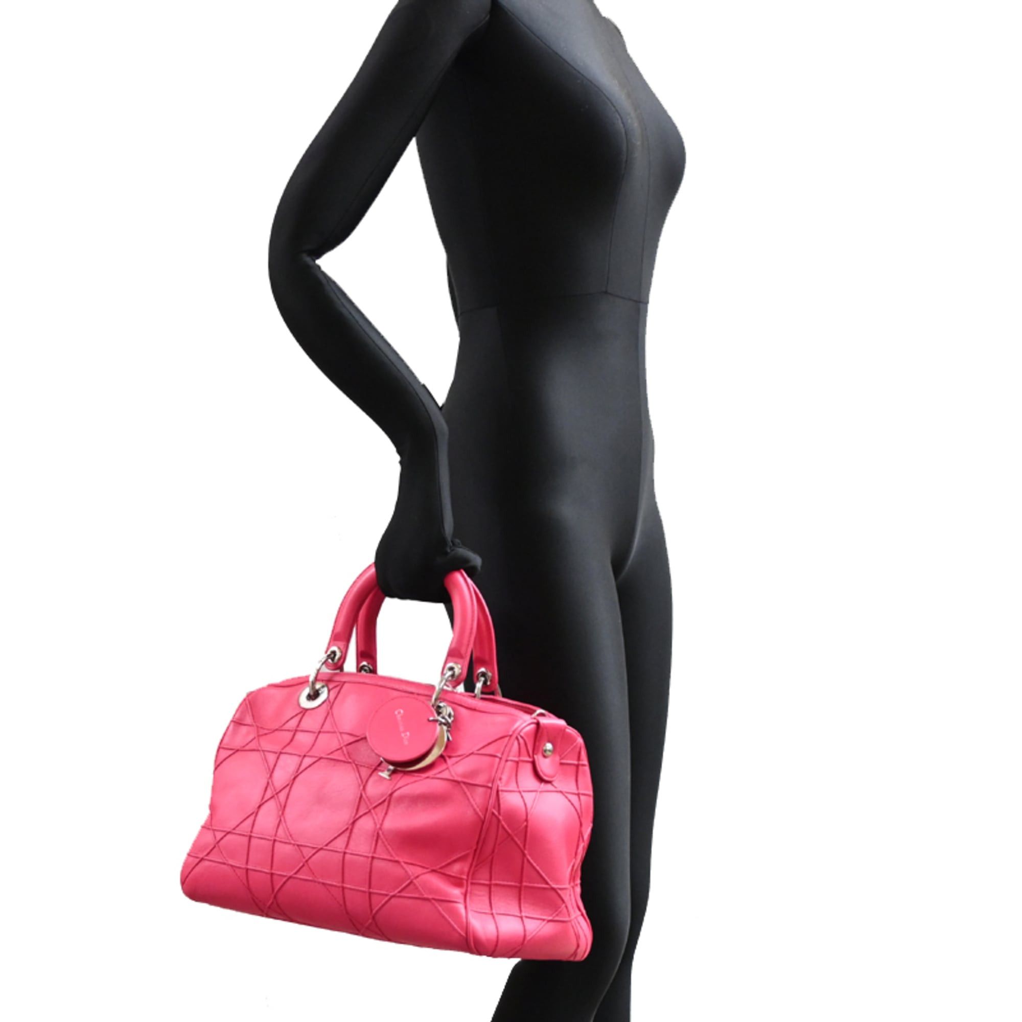 Dior Christian Dior Granville Cannasi Bag, Women's Handbag, Leather, Shocking Pink Size ONE SIZE - 9 Thumbnail