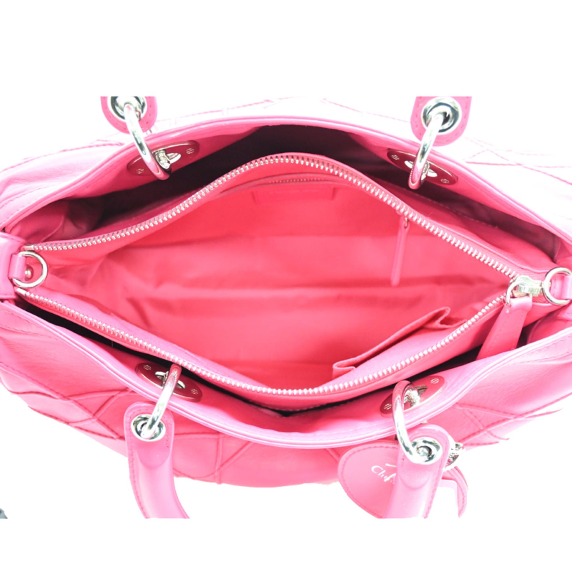 Dior Christian Dior Granville Cannasi Bag, Women's Handbag, Leather, Shocking Pink Size ONE SIZE - 6 Thumbnail