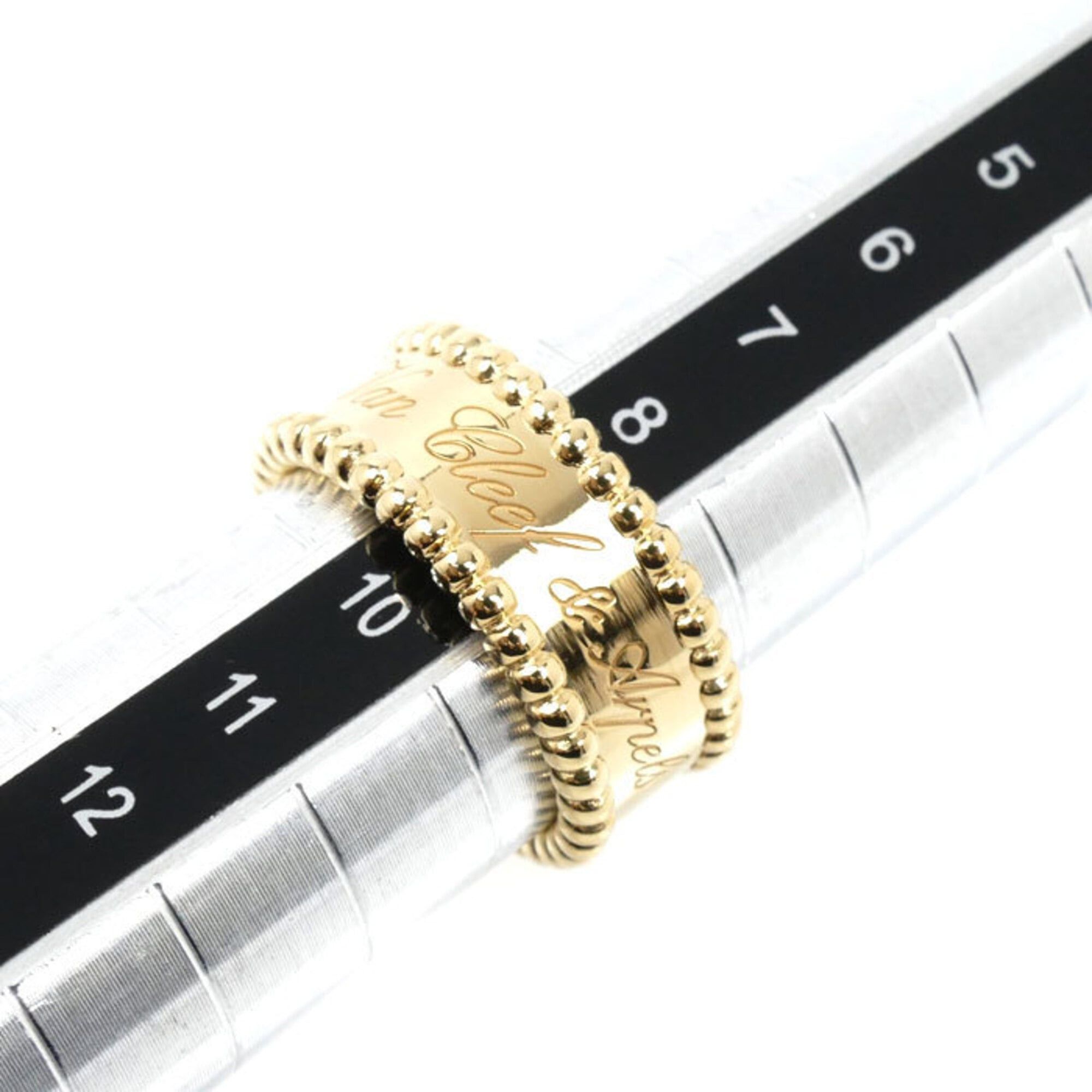 Van Cleef & Arpels Van Cleef & Arpels 18K Yellow Gold Perlee Signature Ring (VCAR03Y649, Size 49, 7.3g) - Women's Size ONE SIZE - 6 Thumbnail
