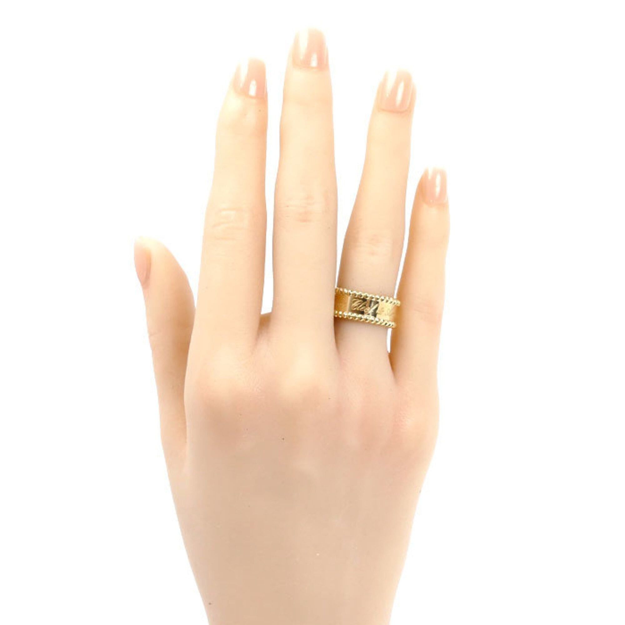 Van Cleef & Arpels Van Cleef & Arpels 18K Yellow Gold Perlee Signature Ring (VCAR03Y649, Size 49, 7.3g) - Women's Size ONE SIZE - 7 Thumbnail