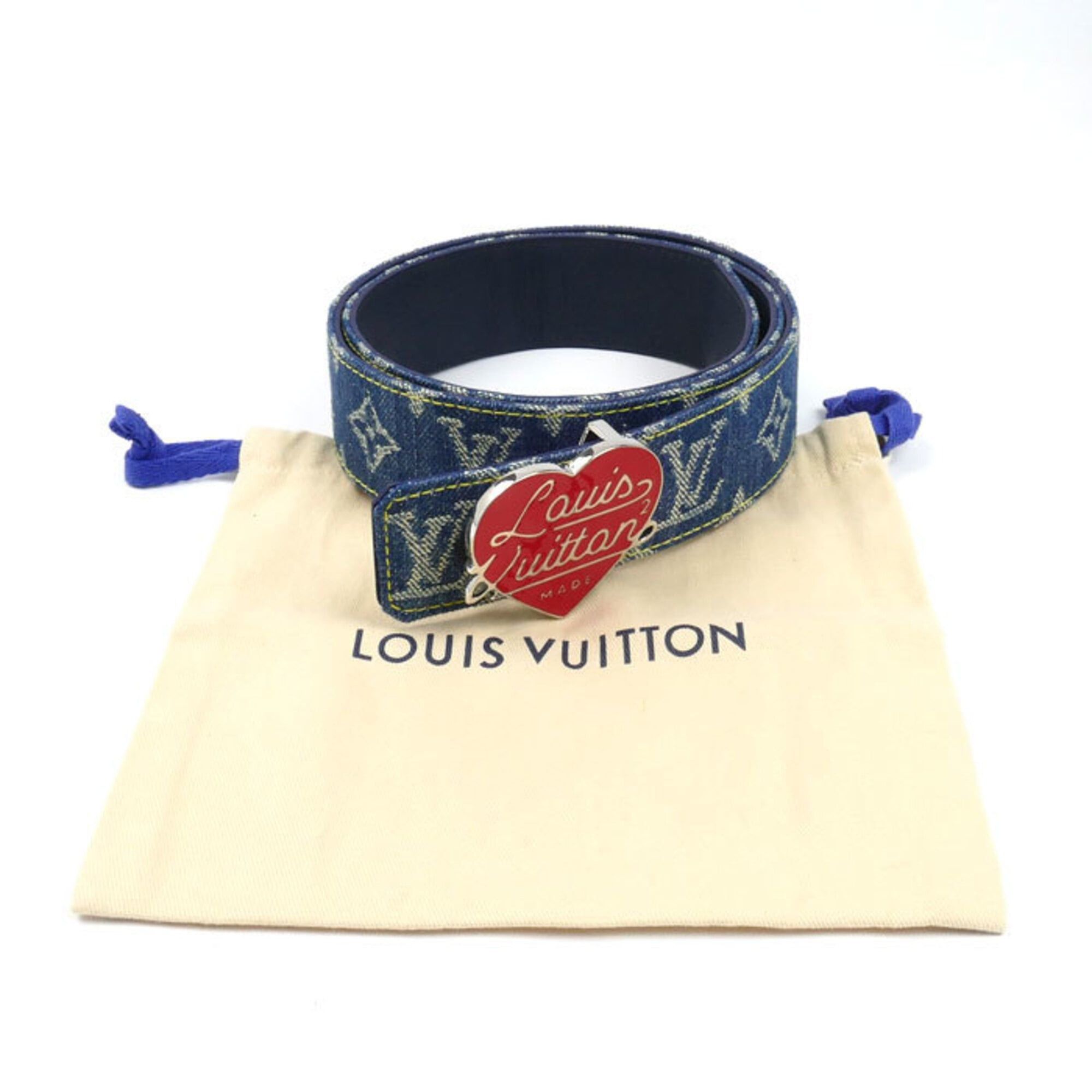 Louis Vuitton LOUIS VUITTON x Nigo Ceinture LV Heart Belt Blue M0465 Men's & Women's Size ONE SIZE - 6 Thumbnail
