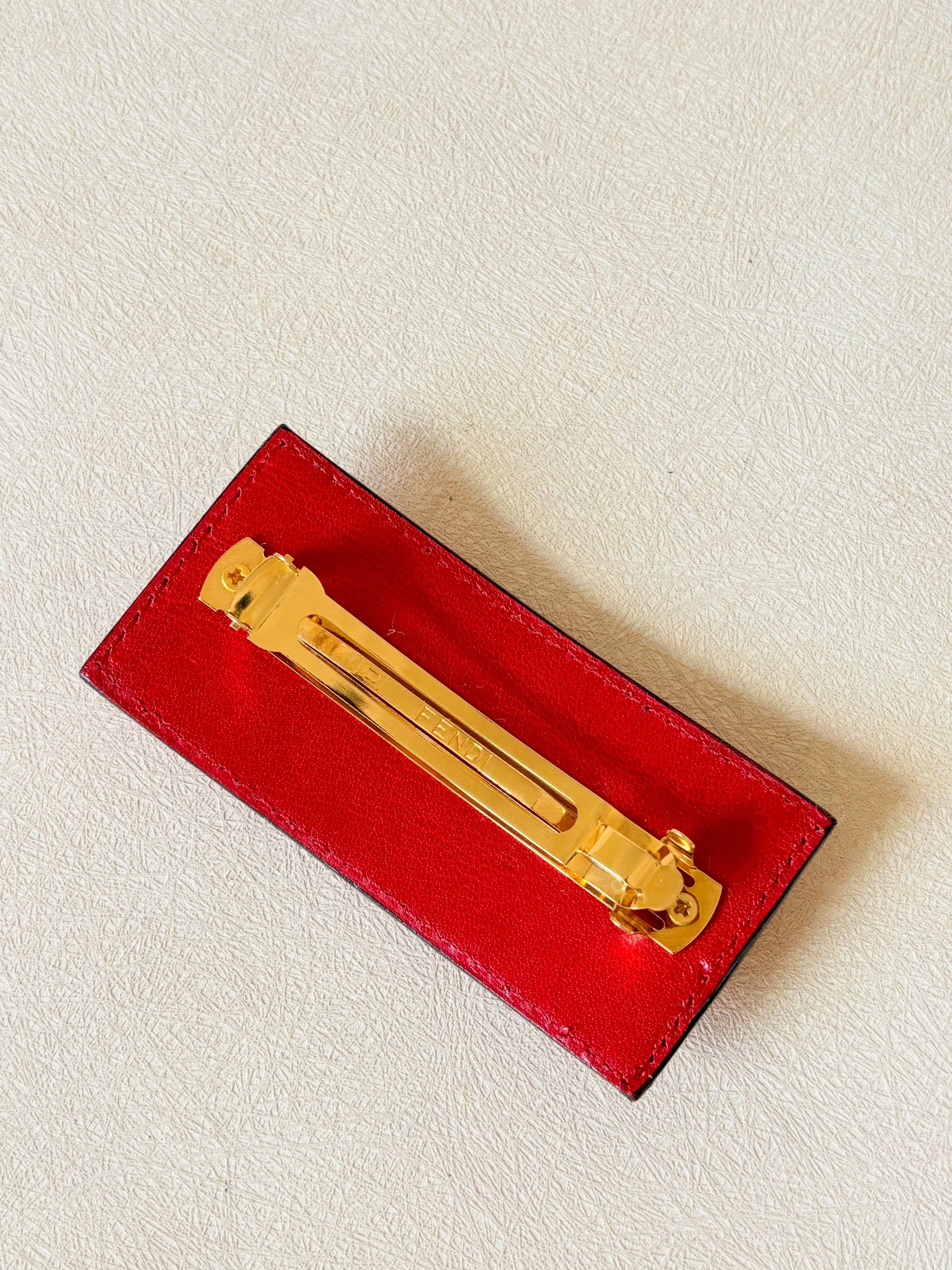 Fendi Barrette cuir Size ONE SIZE - 4 Thumbnail