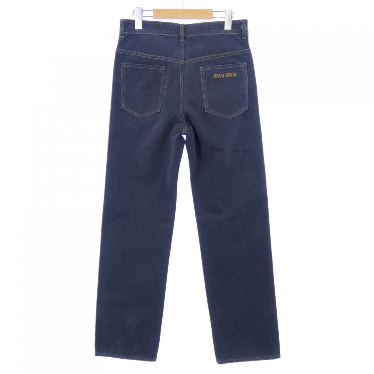 Miu Miu Miu Miu Miu Miu Jeans Textile Jeans GWP483SOOO17L8 DUTY FREE for USA Size ONE SIZE - 2 Thumbnail