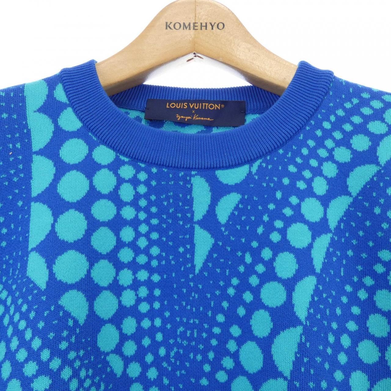 Louis Vuitton Louis Vuitton Louis Vuitton LV×YK Allover Pumpkin Crewneck Knit Limited Textile Tops HON38WJL4 DUTY FREE for USA Size ONE SIZE - 5 Thumbnail
