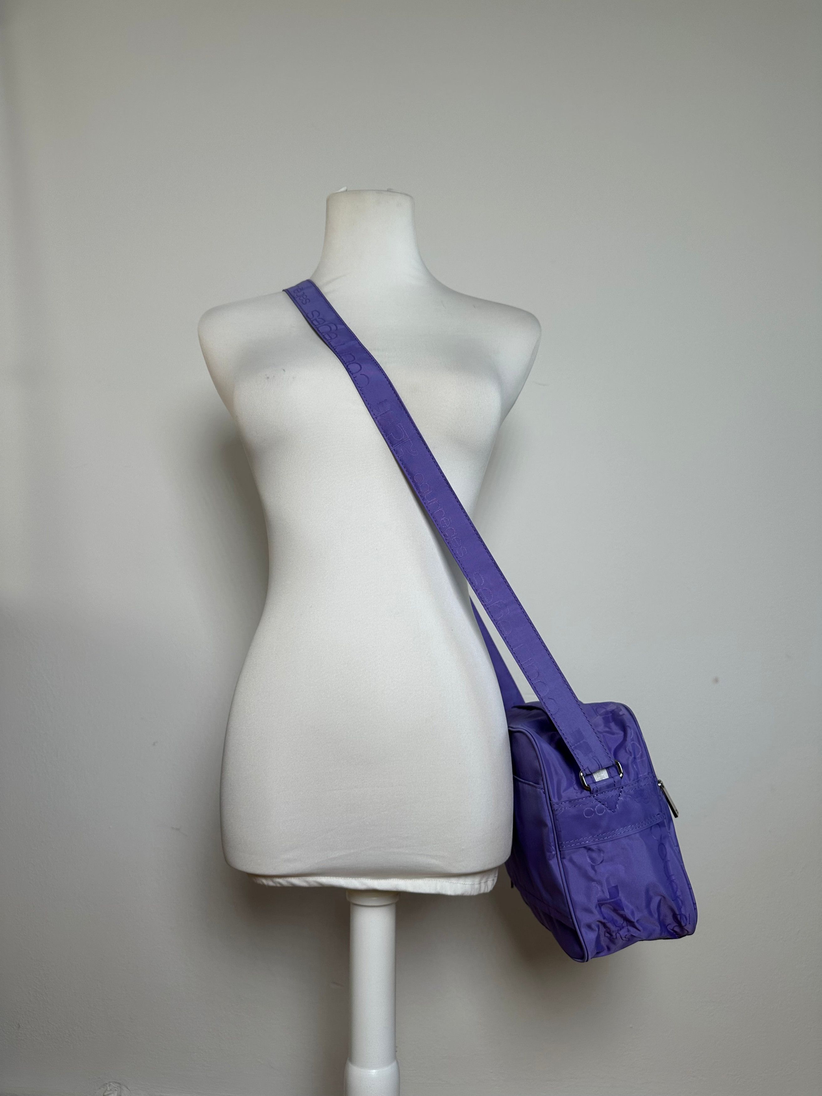 Courreges Vintage Multiway Monogram Polyester Bag Purple New With Tag Size ONE SIZE - 7 Thumbnail