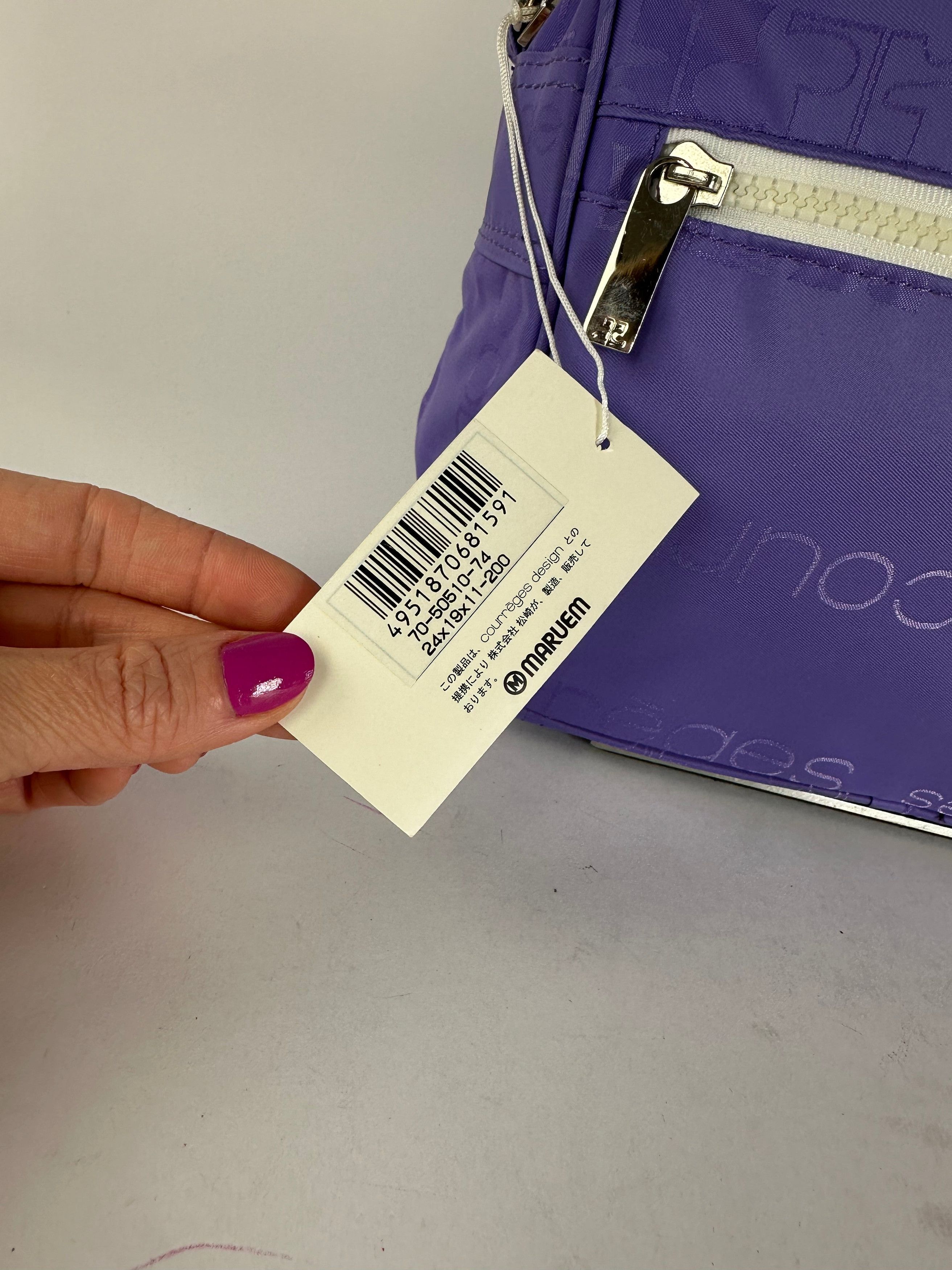 Courreges Vintage Multiway Monogram Polyester Bag Purple New With Tag Size ONE SIZE - 4 Thumbnail