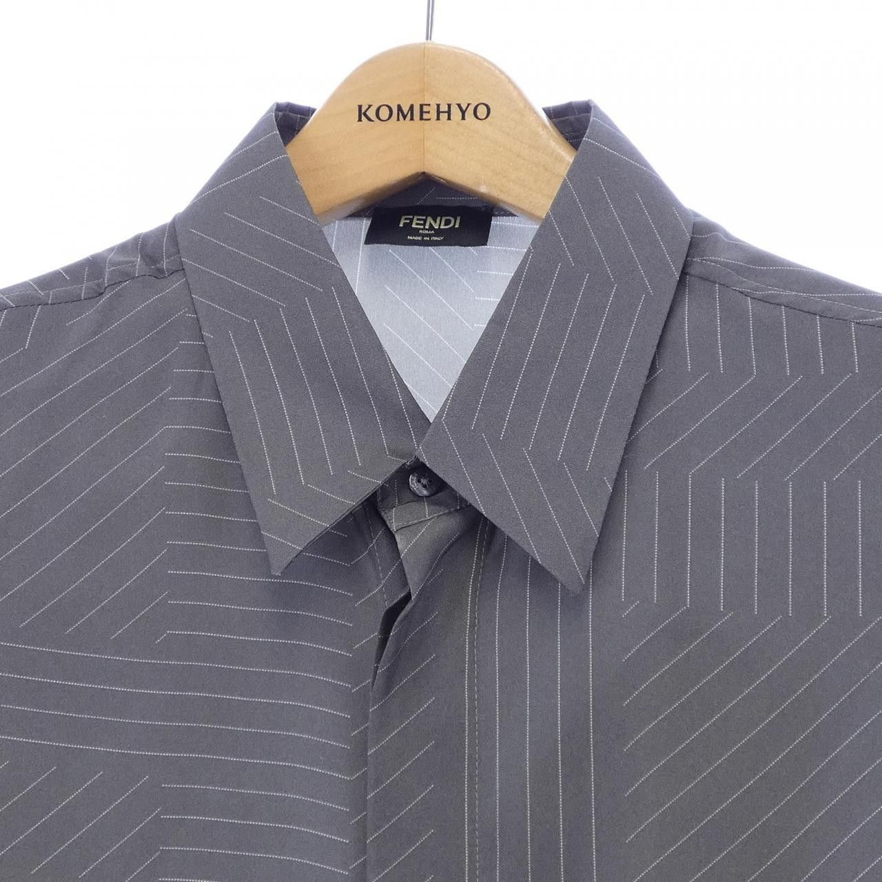 Fendi Fendi Fendi Silk Short Sleeve Shirt Textile Dress Shirt FS0795 APQ4 DUTY FREE for USA Size ONE SIZE - 5 Thumbnail