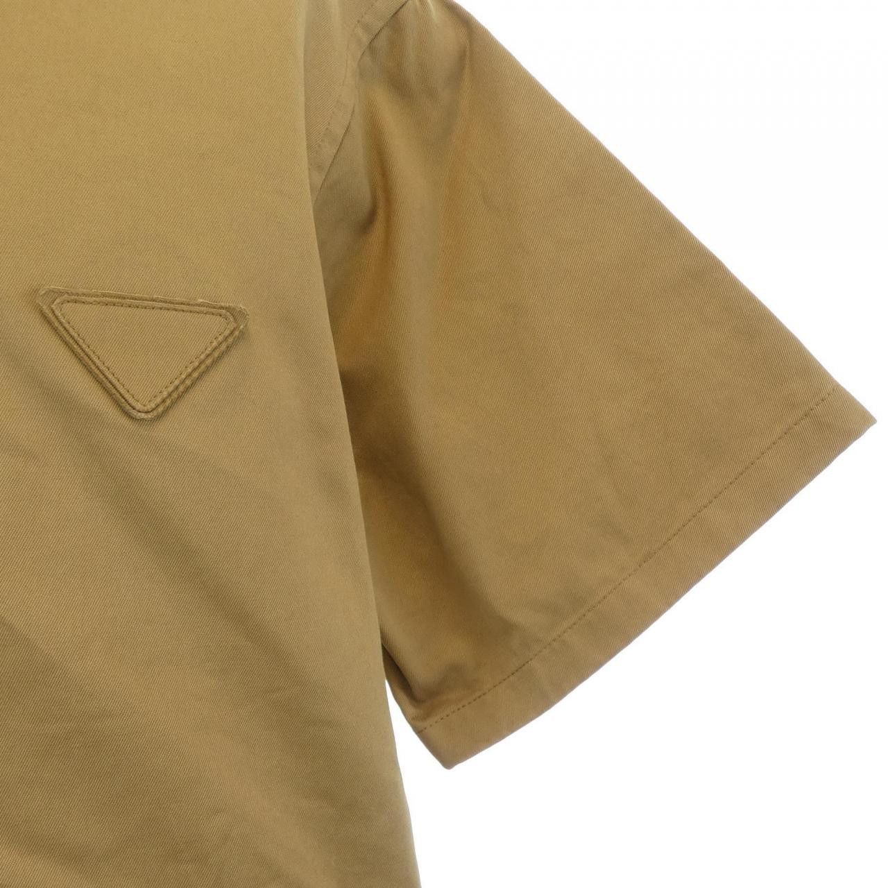 Prada Prada Prada Triangle Logo Short Sleeve Shirt Textile Tops UCS361S2011UPX DUTY FREE for USA Size ONE SIZE - 6 Thumbnail