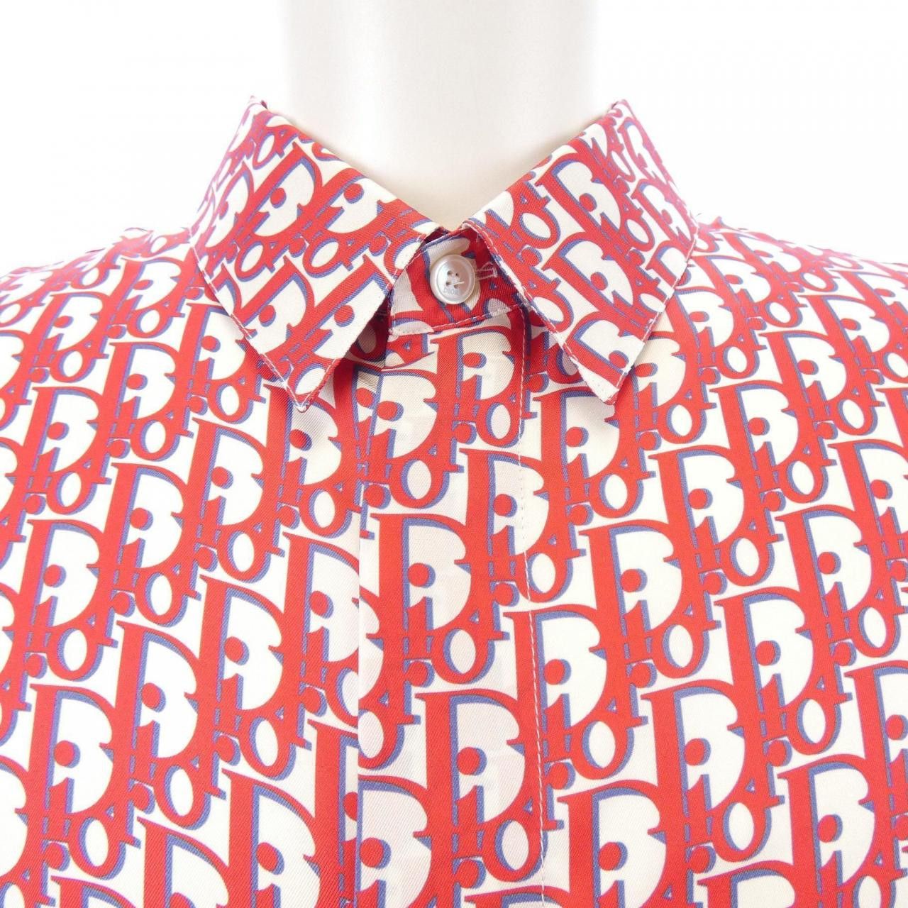 Dior Dior Dior Dior Oblique Organic Silk Twill Short Sleeve Shirt Textile Tops 193C545A4751 DUTY FREE for USA Size ONE SIZE - 5 Thumbnail