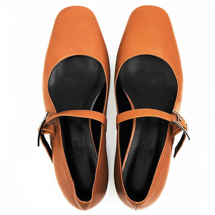 Hermes Hermes Hermes Jane Calfskin Ballet Flats Leather Shoes DUTY FREE for USA Size ONE SIZE - 13 Thumbnail