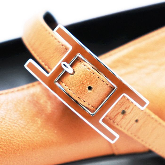 Hermes Hermes Hermes Jane Calfskin Ballet Flats Leather Shoes DUTY FREE for USA Size ONE SIZE - 2 Thumbnail
