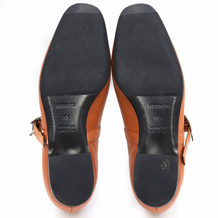 Hermes Hermes Hermes Jane Calfskin Ballet Flats Leather Shoes DUTY FREE for USA Size ONE SIZE - 8 Thumbnail