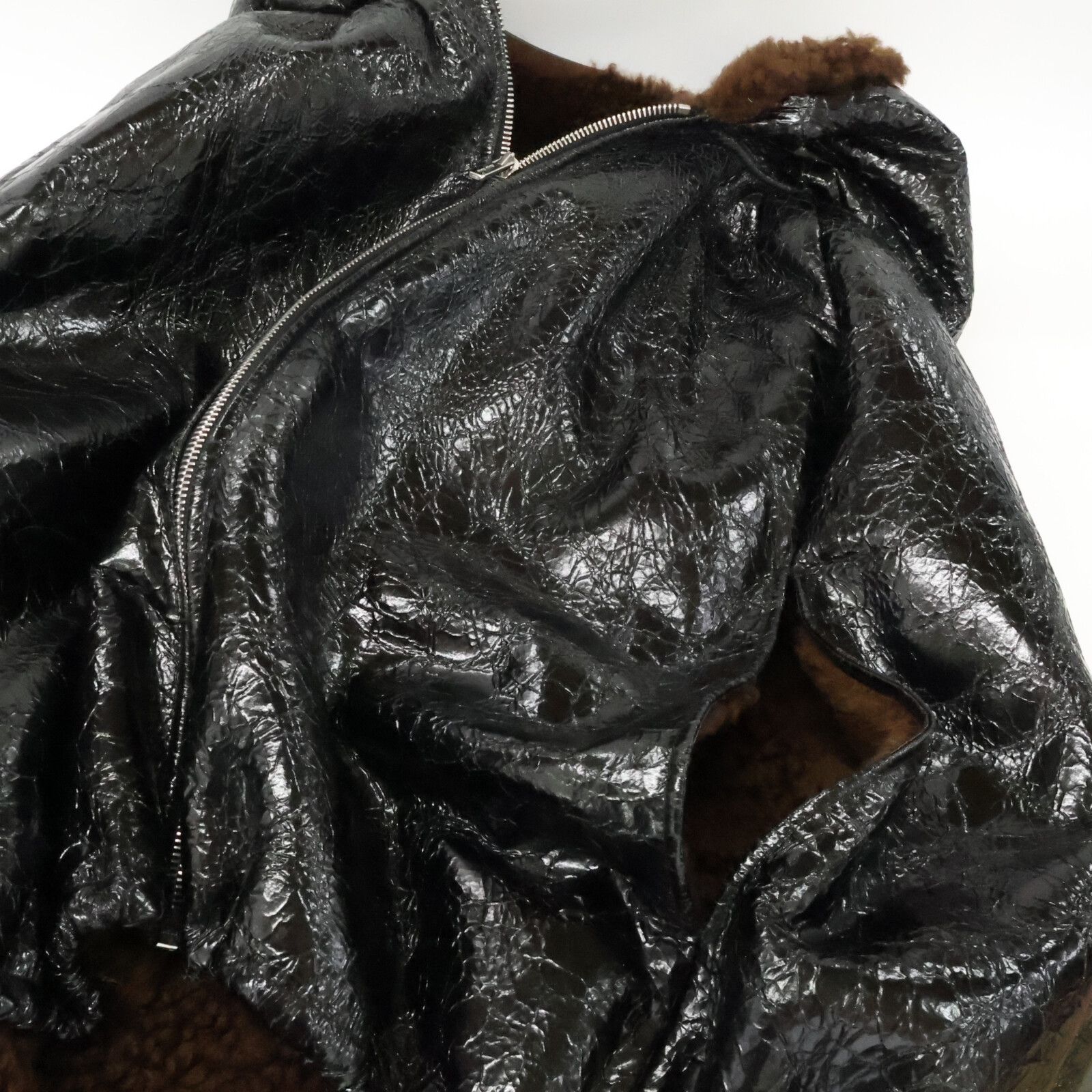 Miu Miu Miu Miu Miu Miu Sheepskin Cape Jacket Leather Outerwear MPV697 DUTY FREE for USA Size ONE SIZE - 8 Thumbnail