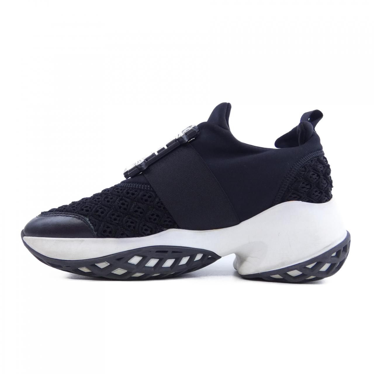 Roger Vivier Roger Vivier Roger Vivier Viv Run Strass Buckle Fabric Leather Sneakers Leather Shoes DUTY FREE for USA Size ONE SIZE - 2 Thumbnail