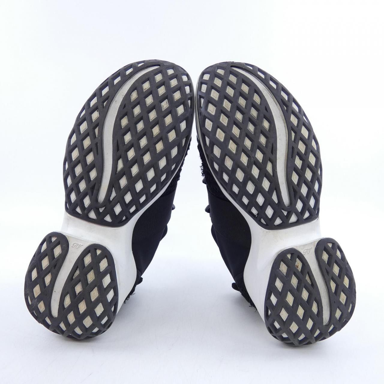 Roger Vivier Roger Vivier Roger Vivier Viv Run Strass Buckle Fabric Leather Sneakers Leather Shoes DUTY FREE for USA Size ONE SIZE - 4 Thumbnail