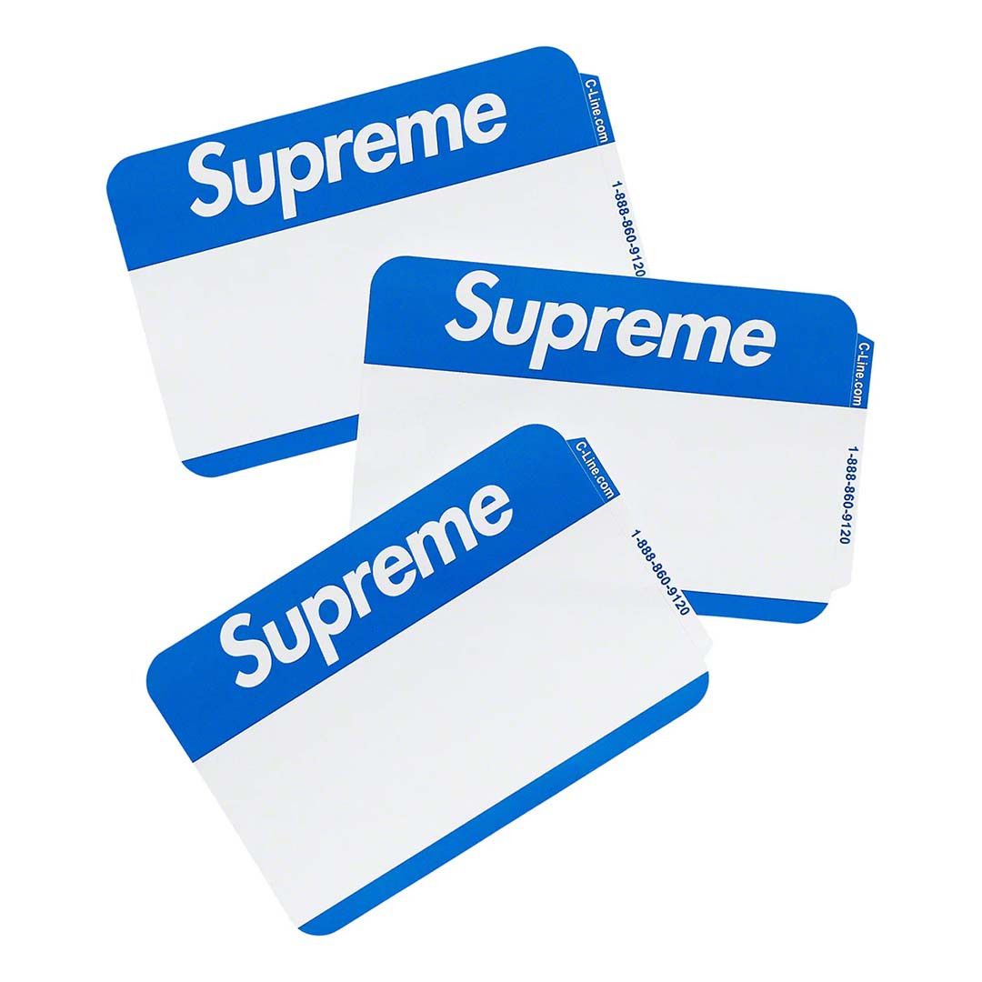 Supreme Name Badge Stickers (Pack of 100) Size ONE SIZE - 4 Thumbnail