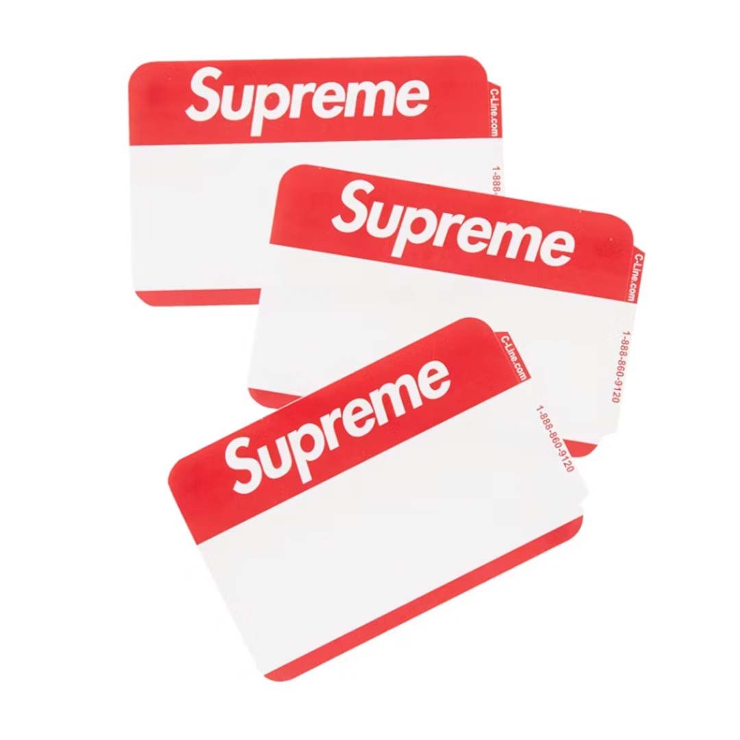 Supreme Name Badge Stickers (Pack of 100) Size ONE SIZE - 3 Thumbnail