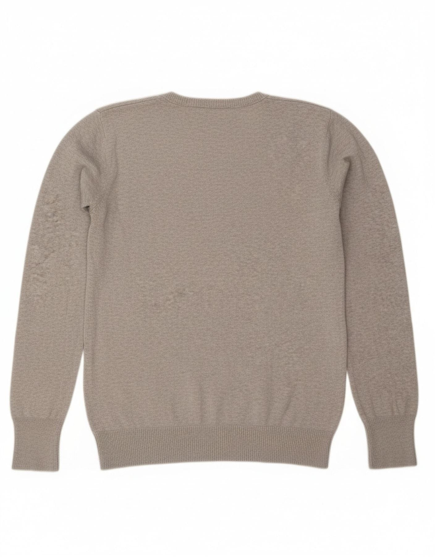 Diesel Womens V-Neck Jumper Sweater UK 14 Medium Grey Size M / US 6-8 / IT 42-44 - 2 Thumbnail