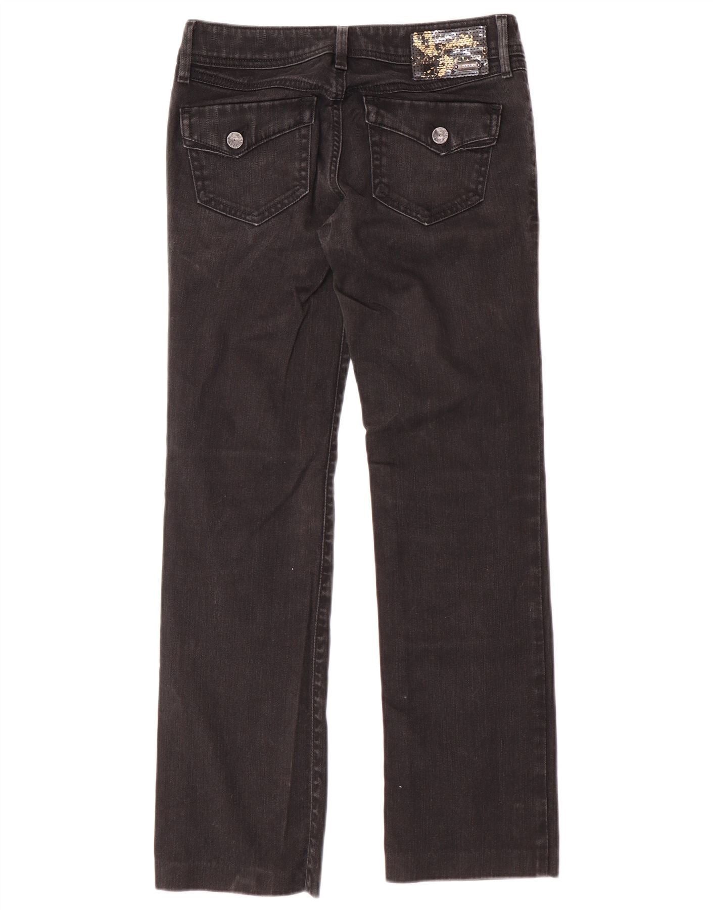 Diesel Womens Totta Straight Jeans W25 L27 Black Cotton Size 42" / US 20 - 2 Thumbnail