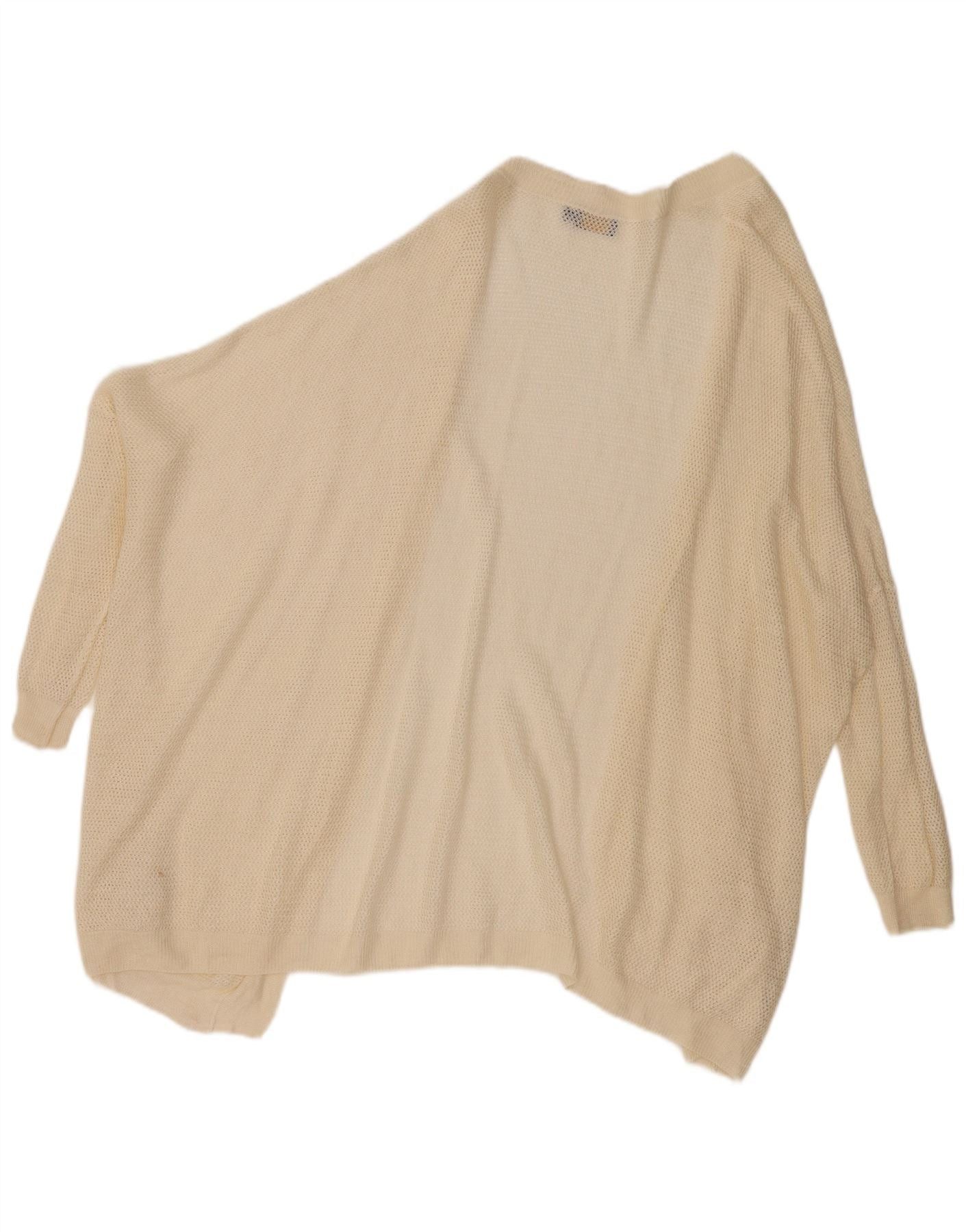 Polo Ralph Lauren Womens 3/4 Sleeve Cardigan Sweater UK 14 Medium Beige Size XXL / US 16-18 / IT 52-54 - 2 Thumbnail