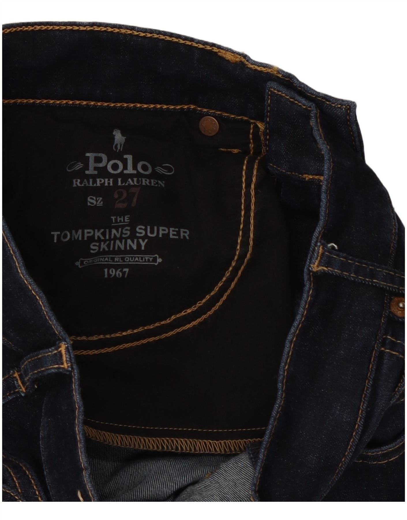 Polo Ralph Lauren Womens Tompkins Super Skinny Jeans W27 L28 Navy Blue Size 27" / US 4 / IT 40 - 4 Thumbnail