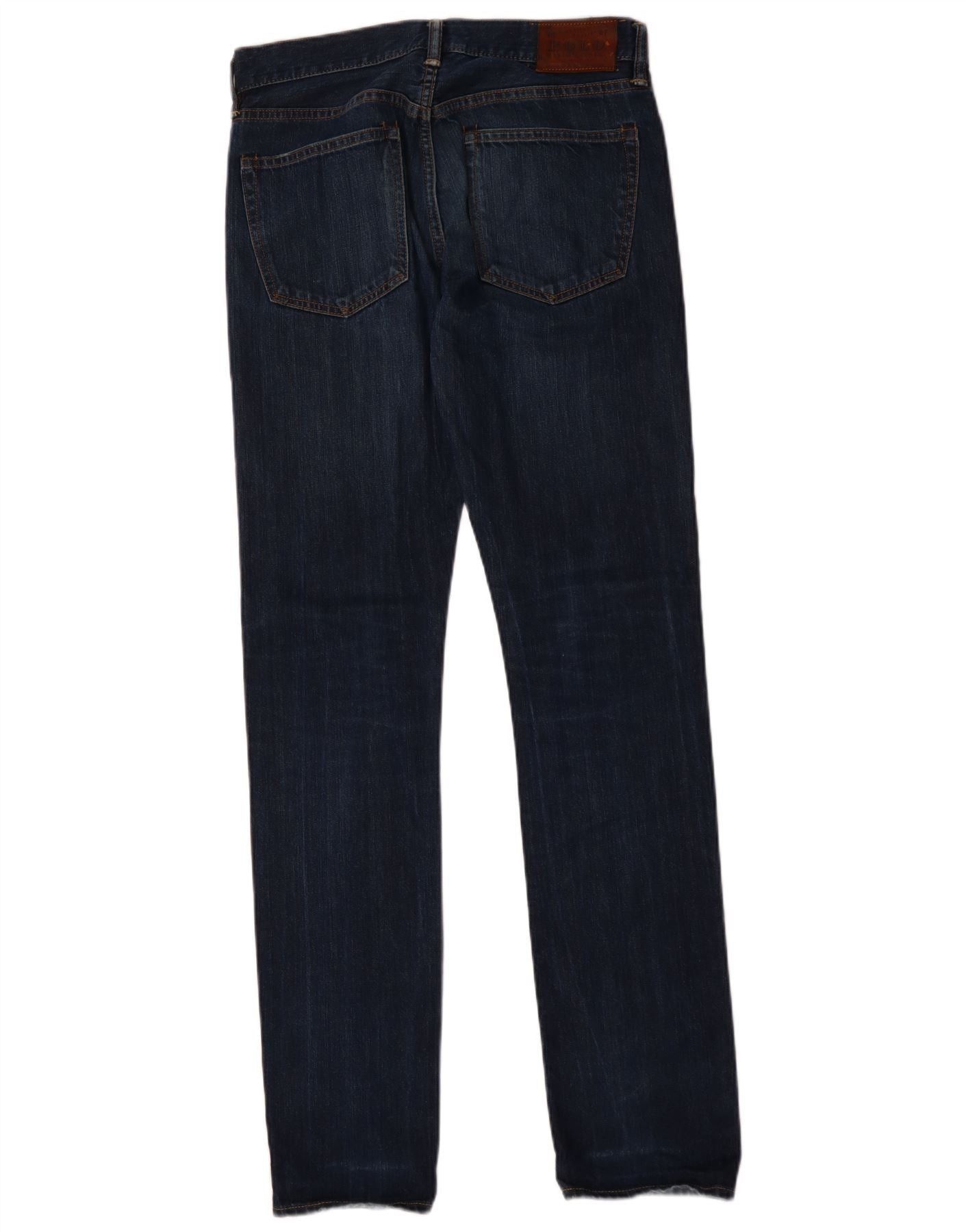 Polo Ralph Lauren Mens Slim Jeans W31 L34 Navy Blue Cotton Size US 31 - 2 Thumbnail