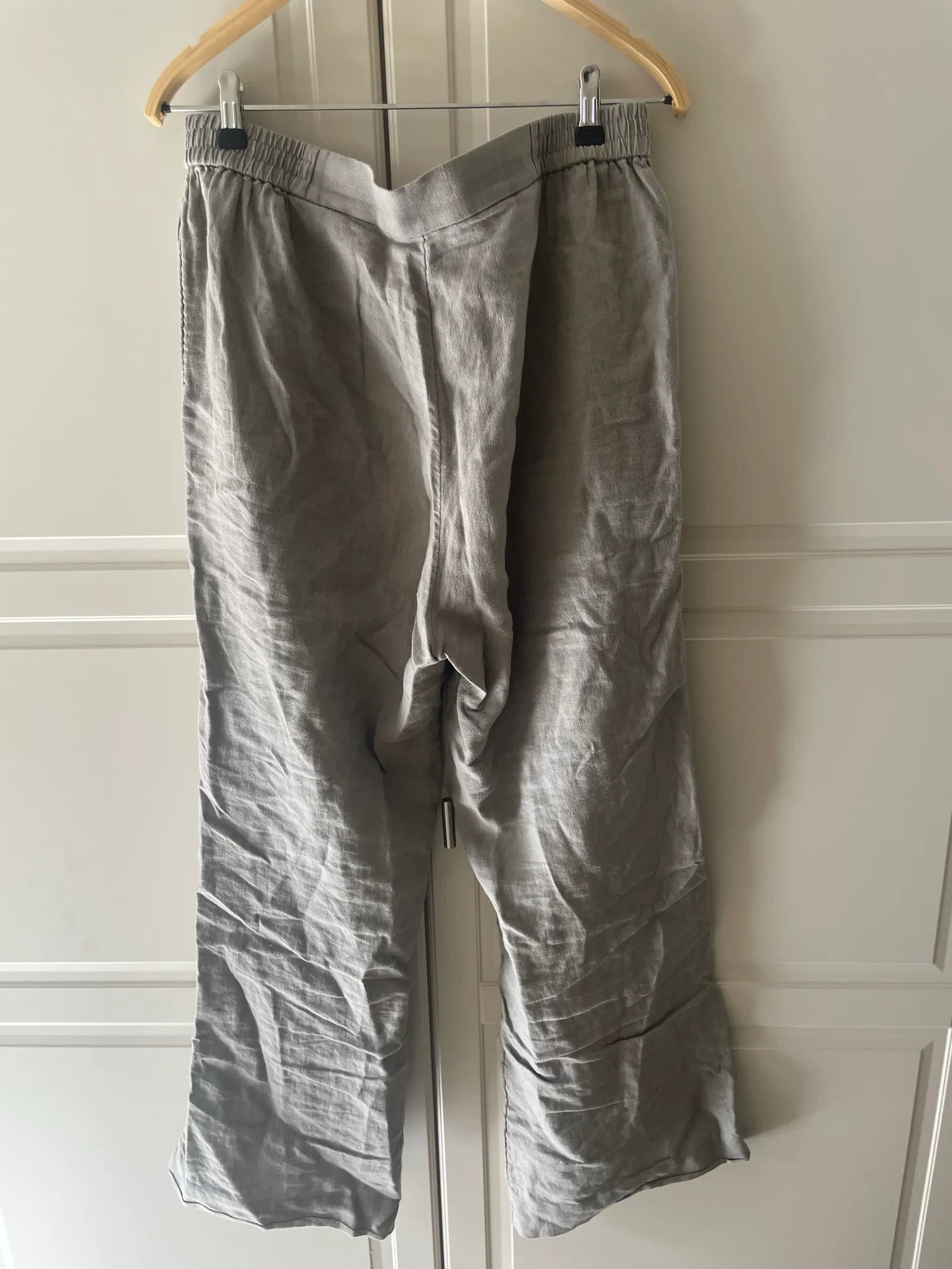 Cos Cos Wide Leg Tailored Linen Trouser Stone Pants Size 32" / US 10 / IT 46 - 5 Thumbnail