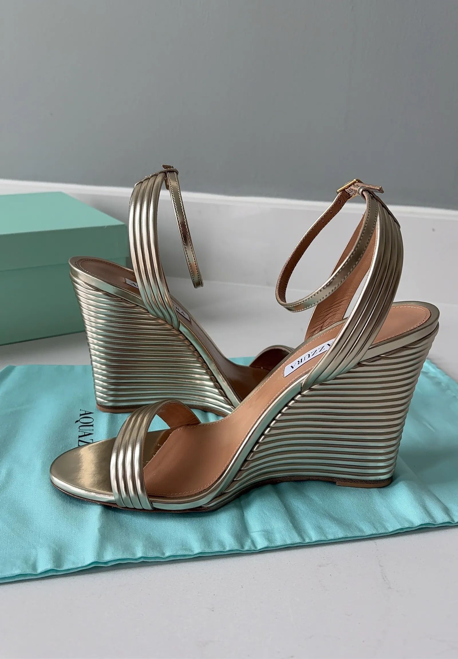 Aquazzura AQUAZZURA Wow wedge 95 Sandals Size US 9 / IT 39 - 6 Thumbnail