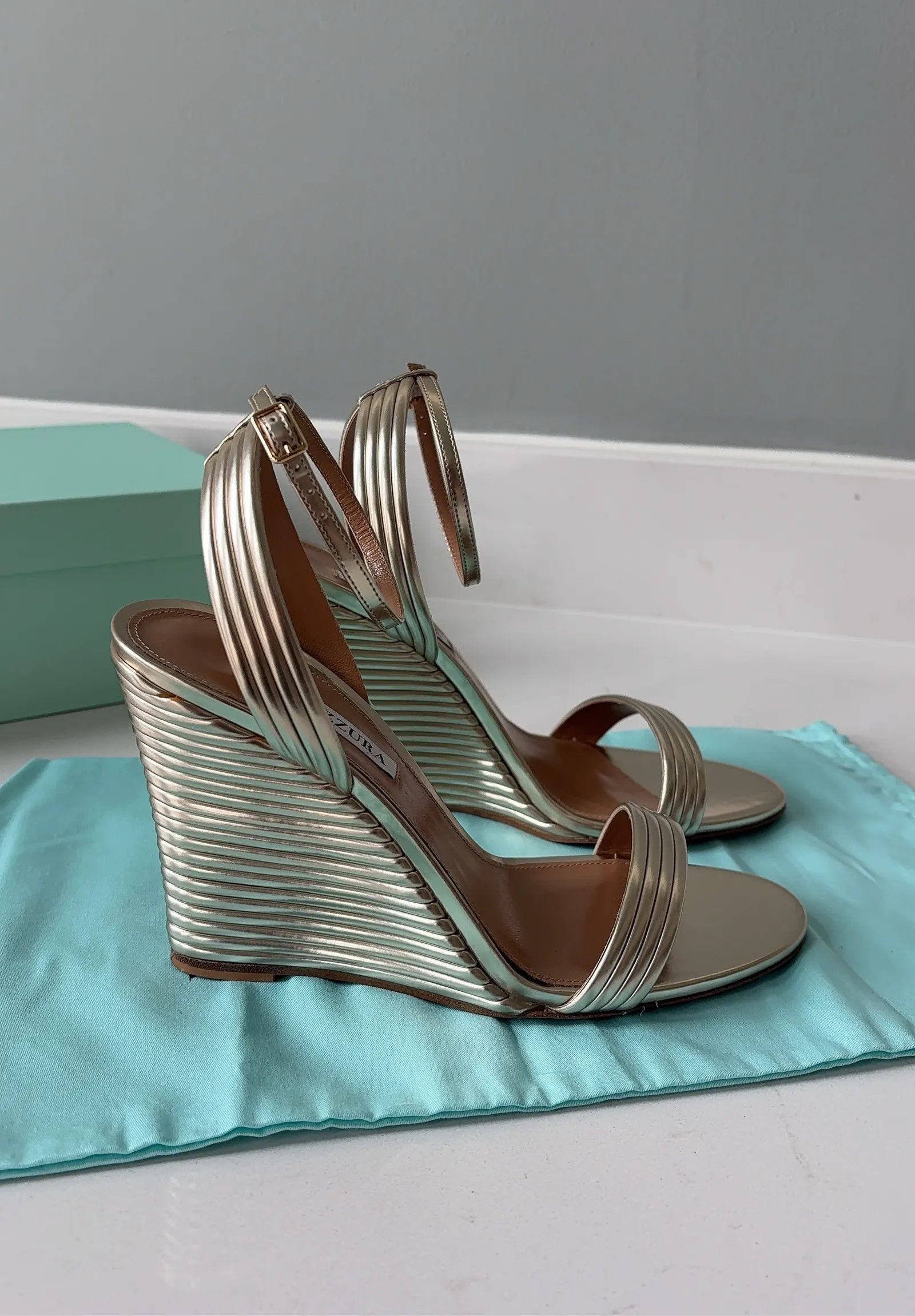 Aquazzura AQUAZZURA Wow wedge 95 Sandals Size US 9 / IT 39 - 5 Thumbnail