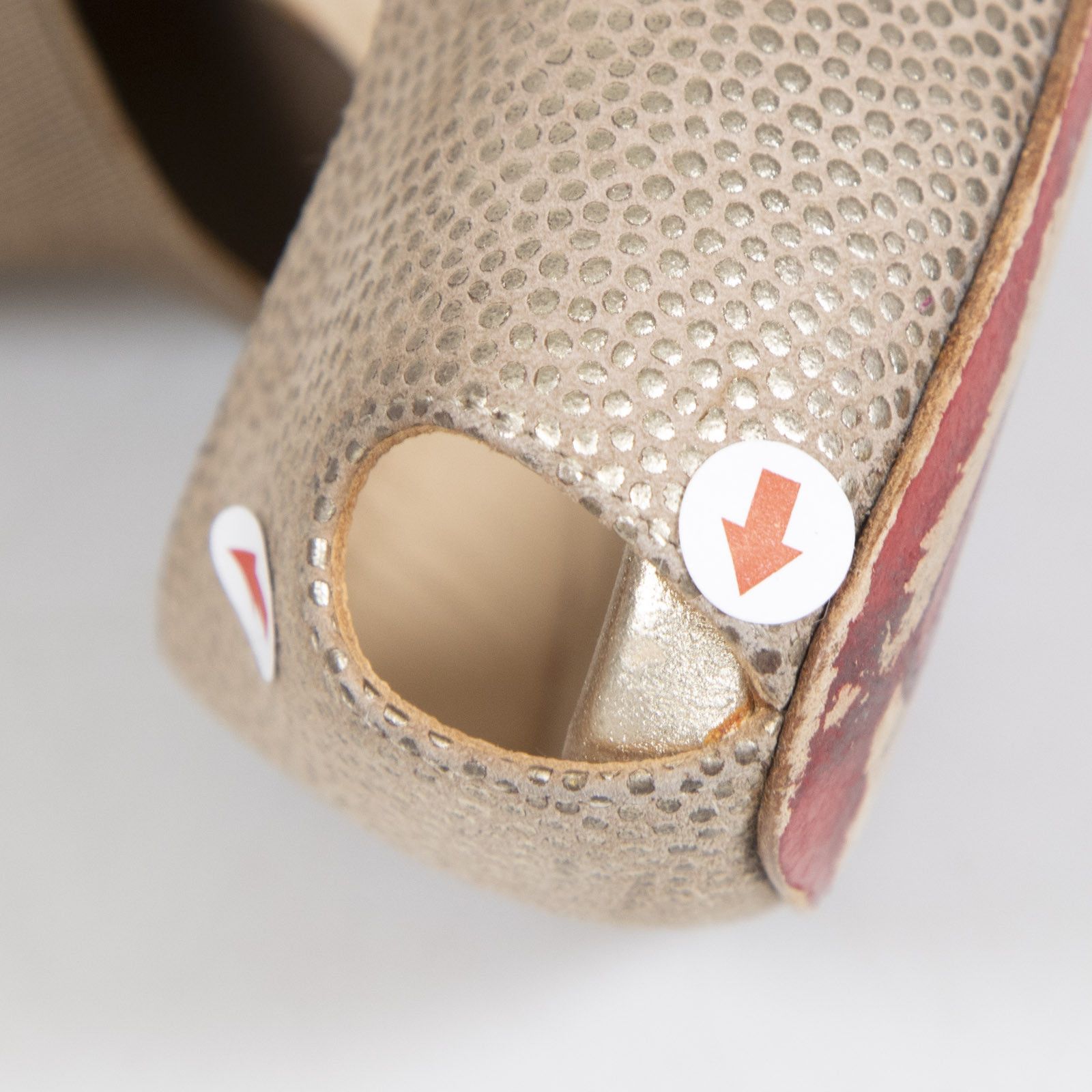 Christian Louboutin Gold Leather Big Dorcet High Heels Size US 9 / IT 39 - 19 Thumbnail