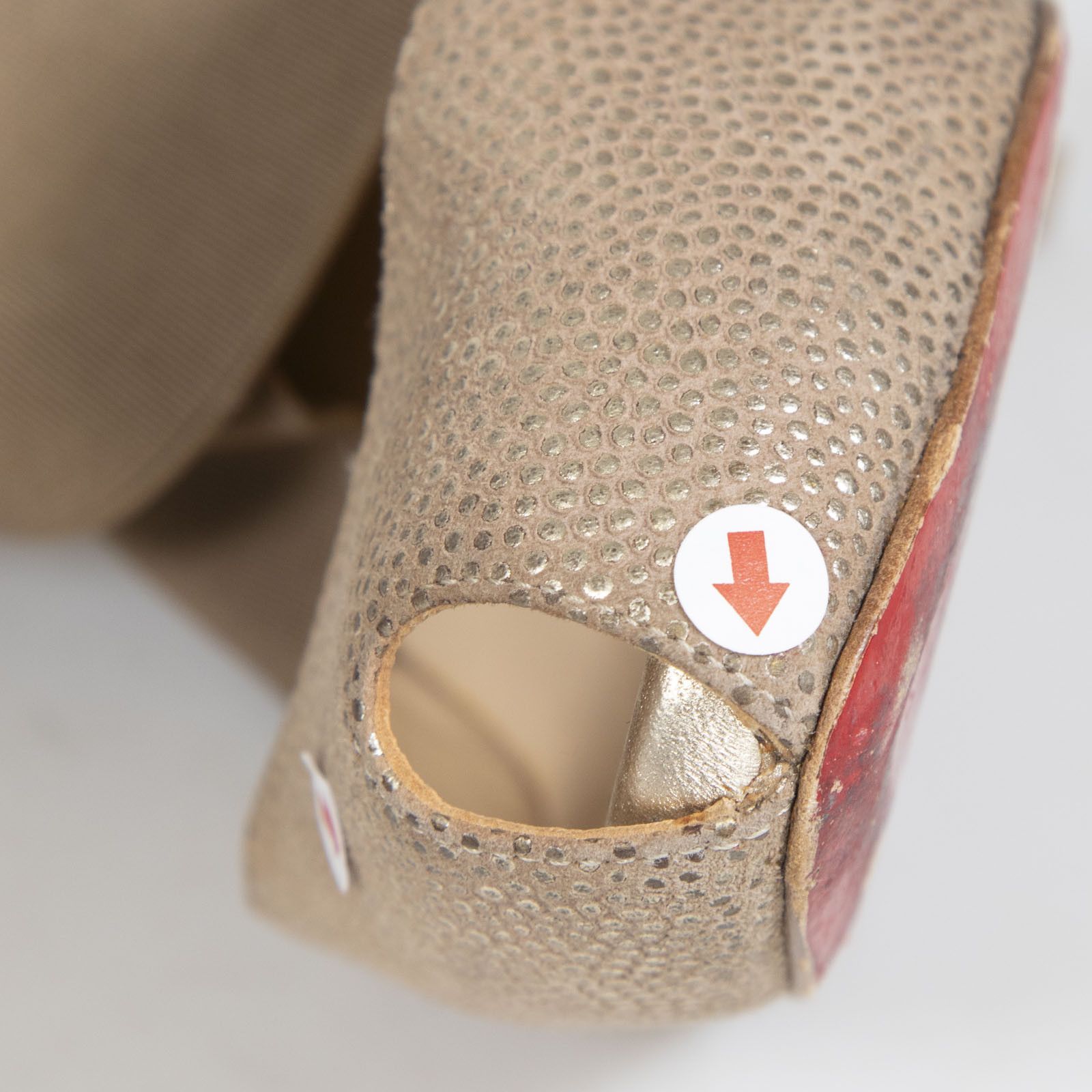 Christian Louboutin Gold Leather Big Dorcet High Heels Size US 9 / IT 39 - 11 Thumbnail