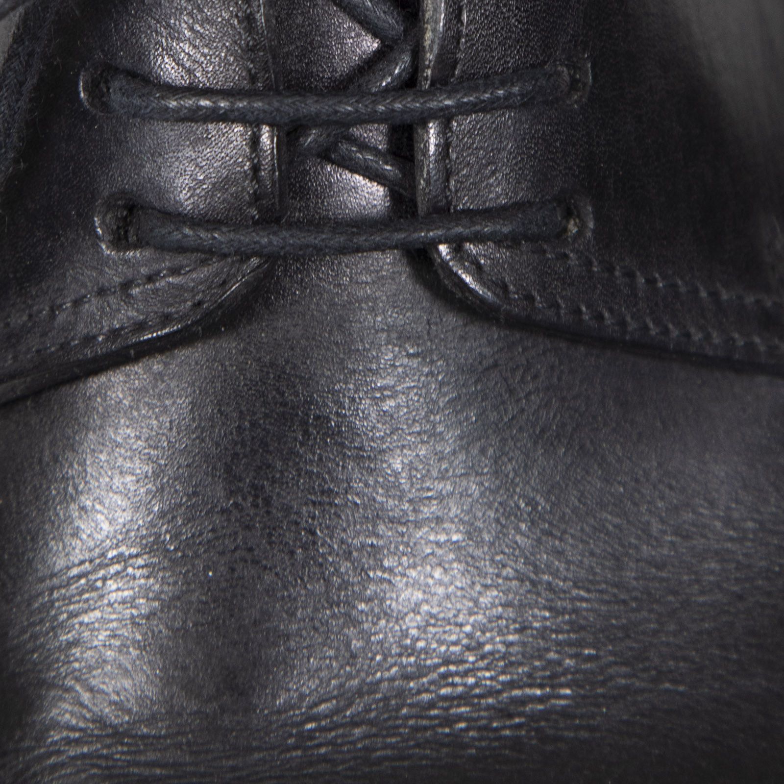 Dior Black Leather Derby Oxfords Size US 8 / IT 38 - 6 Thumbnail