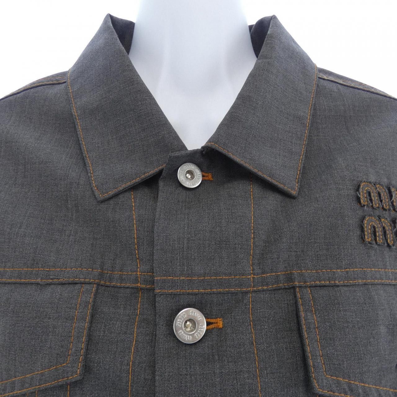 Miu Miu Miu Miu Miu Miu MIU MIU Logo Jacket Others Outerwear ML916 S232 1XMY DUTY FREE for USA Size ONE SIZE - 5 Thumbnail