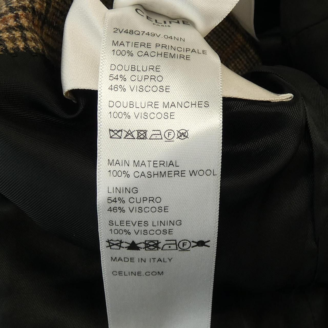 Celine Celine CELINE Cashmere Jacket Textile Outerwear 2V48Q749V DUTY FREE for USA Size ONE SIZE - 3 Thumbnail