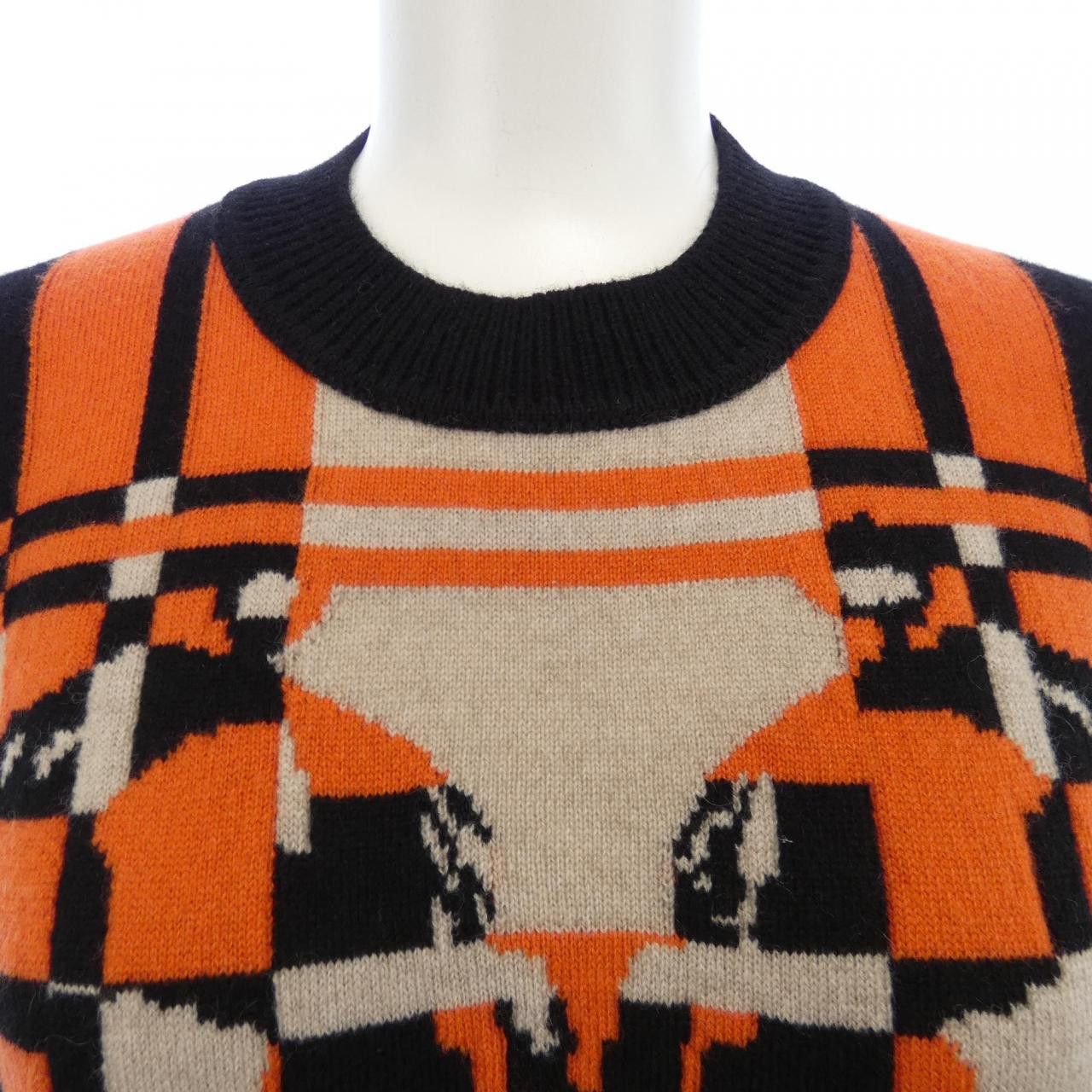 Hermes Hermes Hermes BRIDES DE GALA TARTAN Cashmere Knit Textile Tops DUTY FREE for USA Size ONE SIZE - 5 Thumbnail