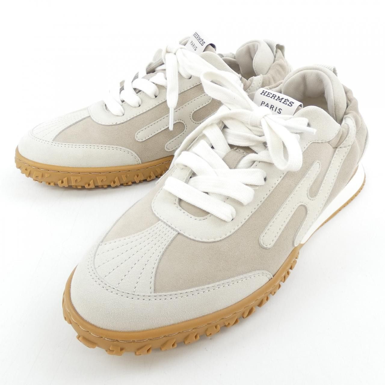 Hermes Hermes Hermes Jet H Signature Chevre Velours Sneakers Leather Shoes DUTY FREE for USA Size ONE SIZE - 3 Thumbnail