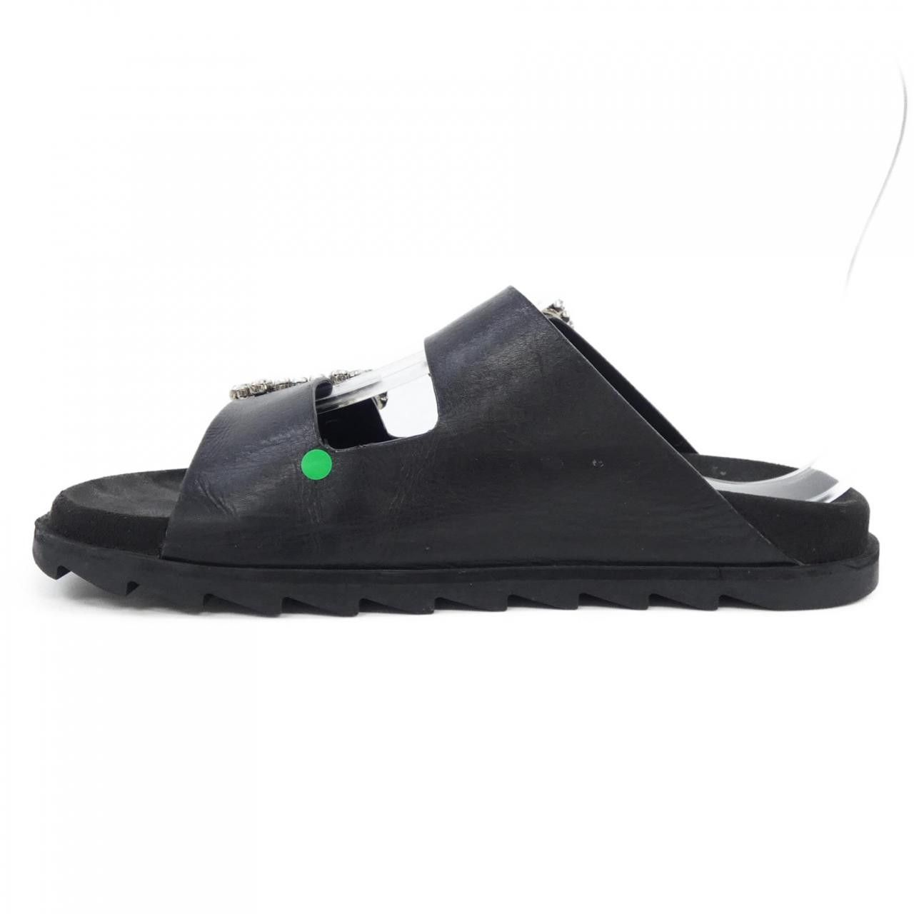 Roger Vivier Roger Vivier Roger Vivier Strass Buckle Leather Sandals Leather Shoes DUTY FREE for USA Size ONE SIZE - 2 Thumbnail