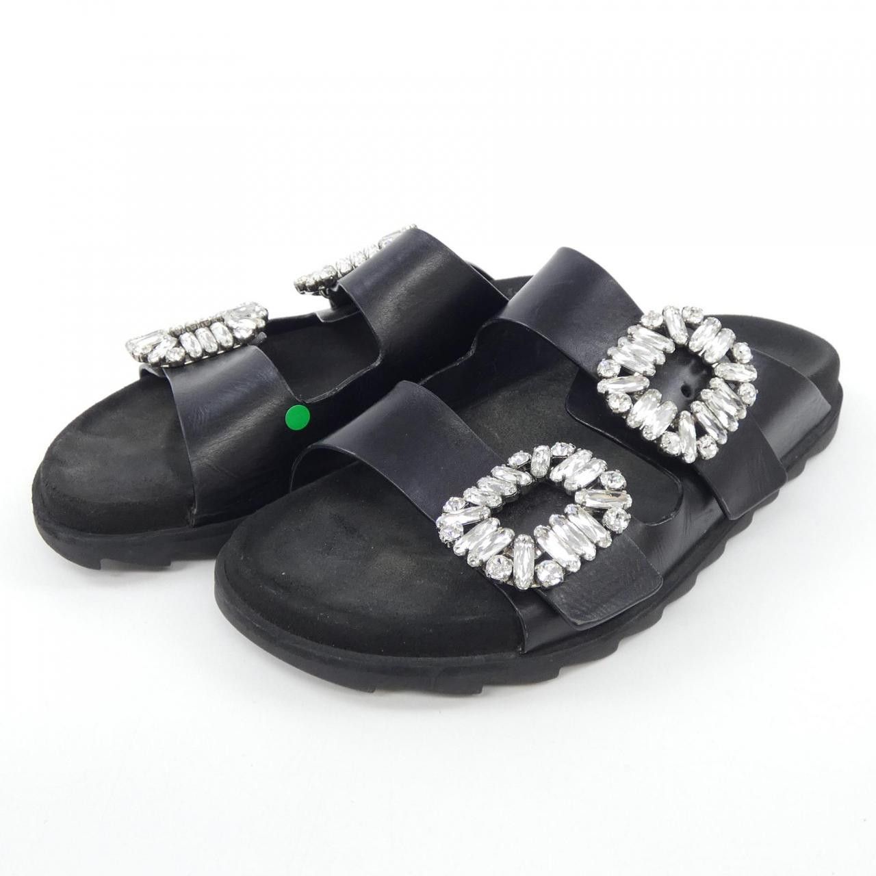 Roger Vivier Roger Vivier Roger Vivier Strass Buckle Leather Sandals Leather Shoes DUTY FREE for USA Size ONE SIZE - 3 Thumbnail